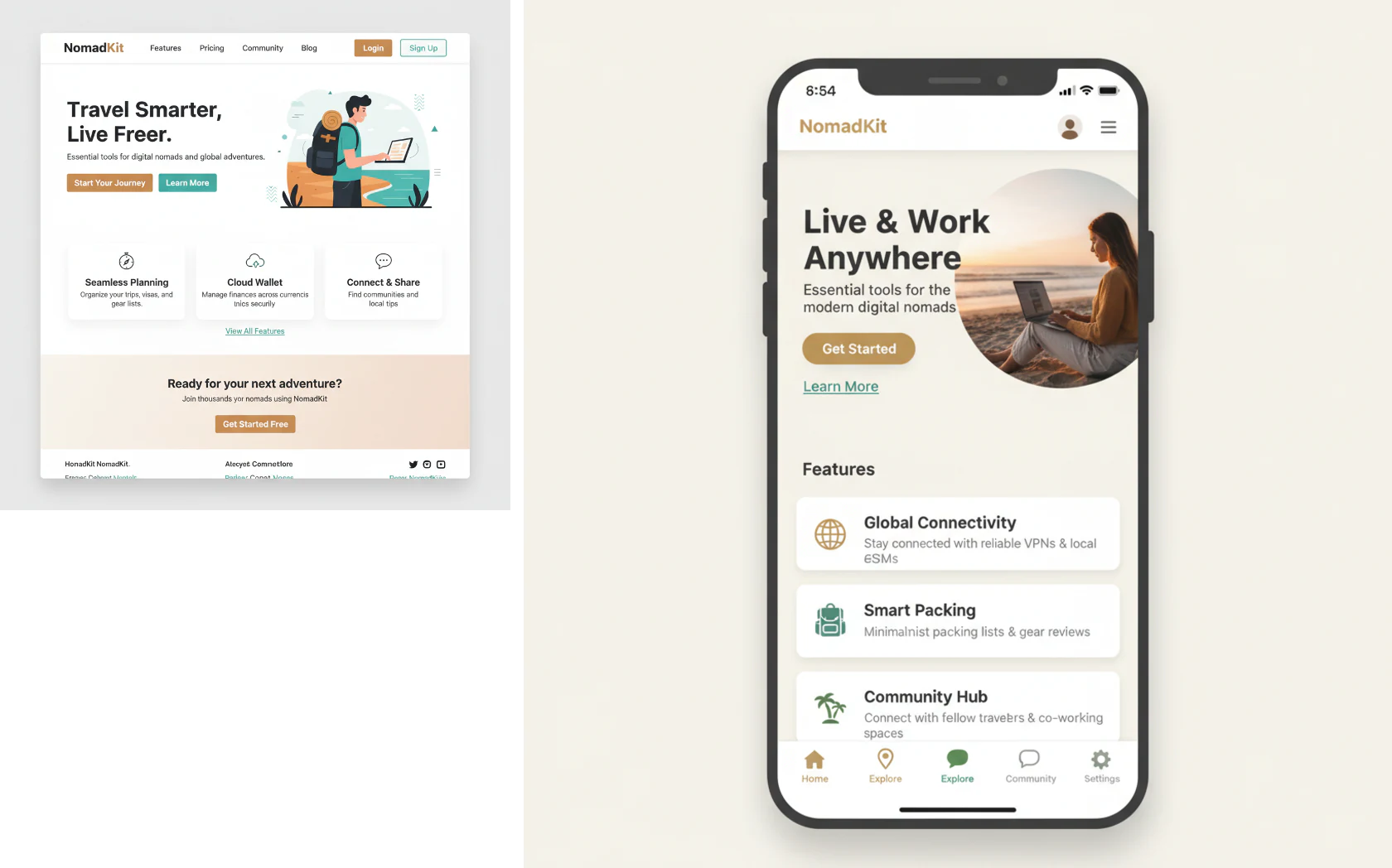 NomadKit 设计系统预览