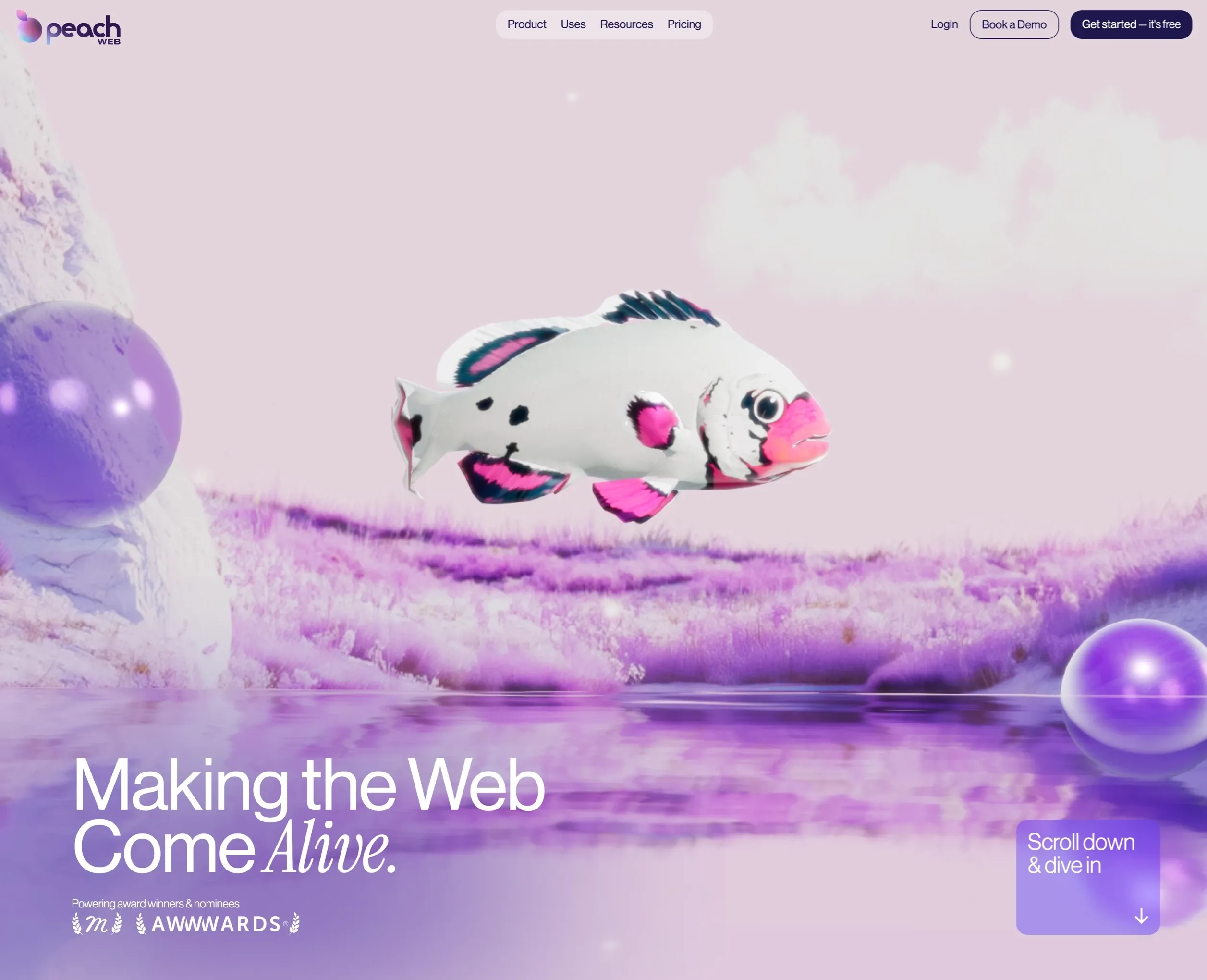 PeachWeb，作品集 网站设计灵感详情图 1