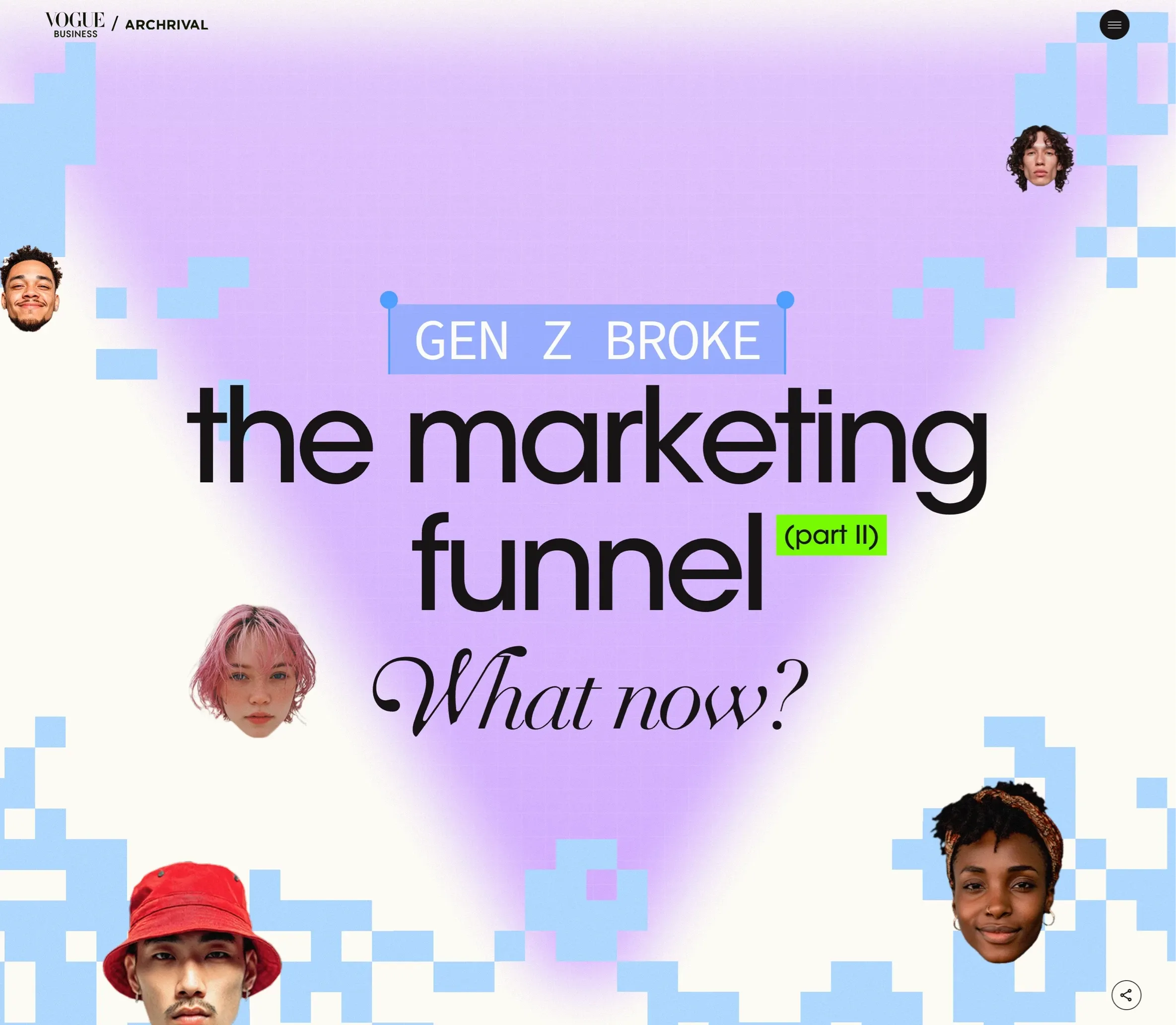 Vogue Business | Archrival: Gen Z Report，落地页、SaaS 网站设计灵感详情图 1