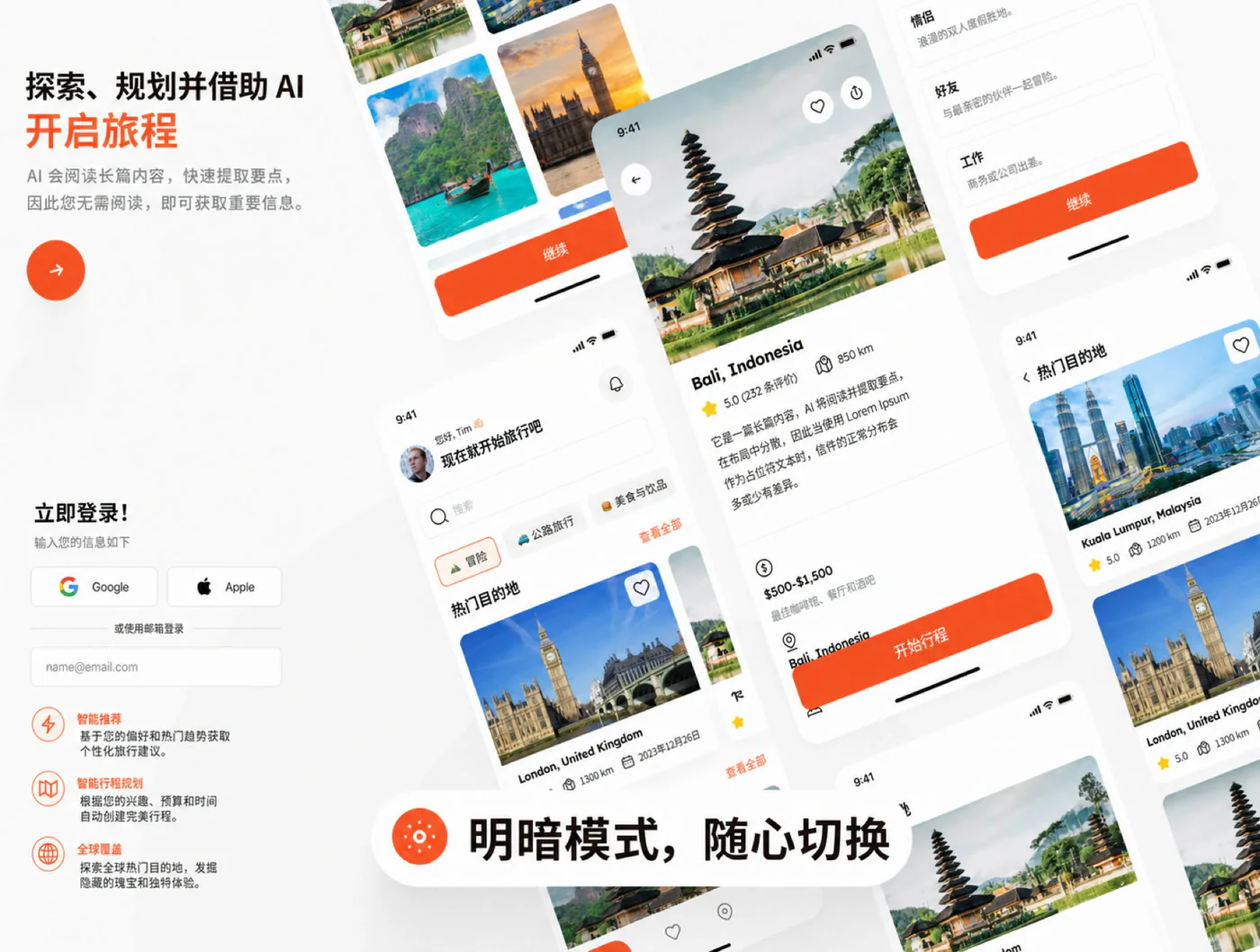 AI智能旅行规划Figma应用UI模板旅游助手网页界面源文件详情图 6