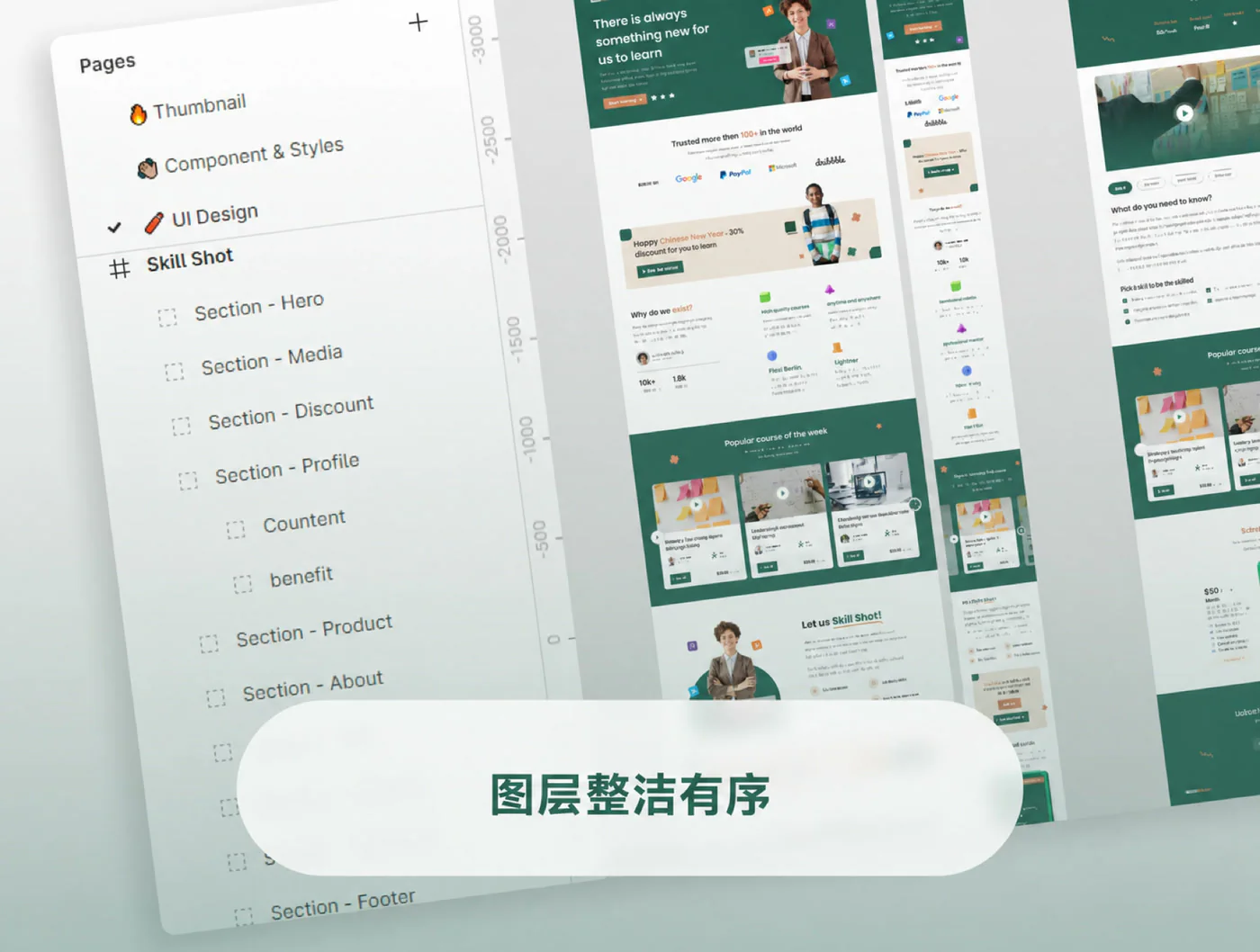 在线课程教育平台Figma网页UI模板培训学习网站设计源文件详情图 4