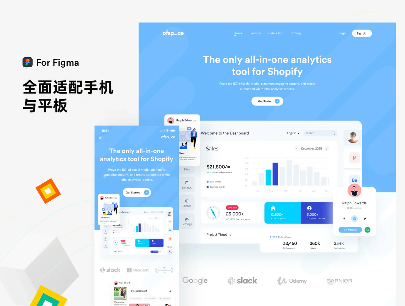 多概念创意落地页Figma网页UI套件品牌官网首页设计源文件详情图 7