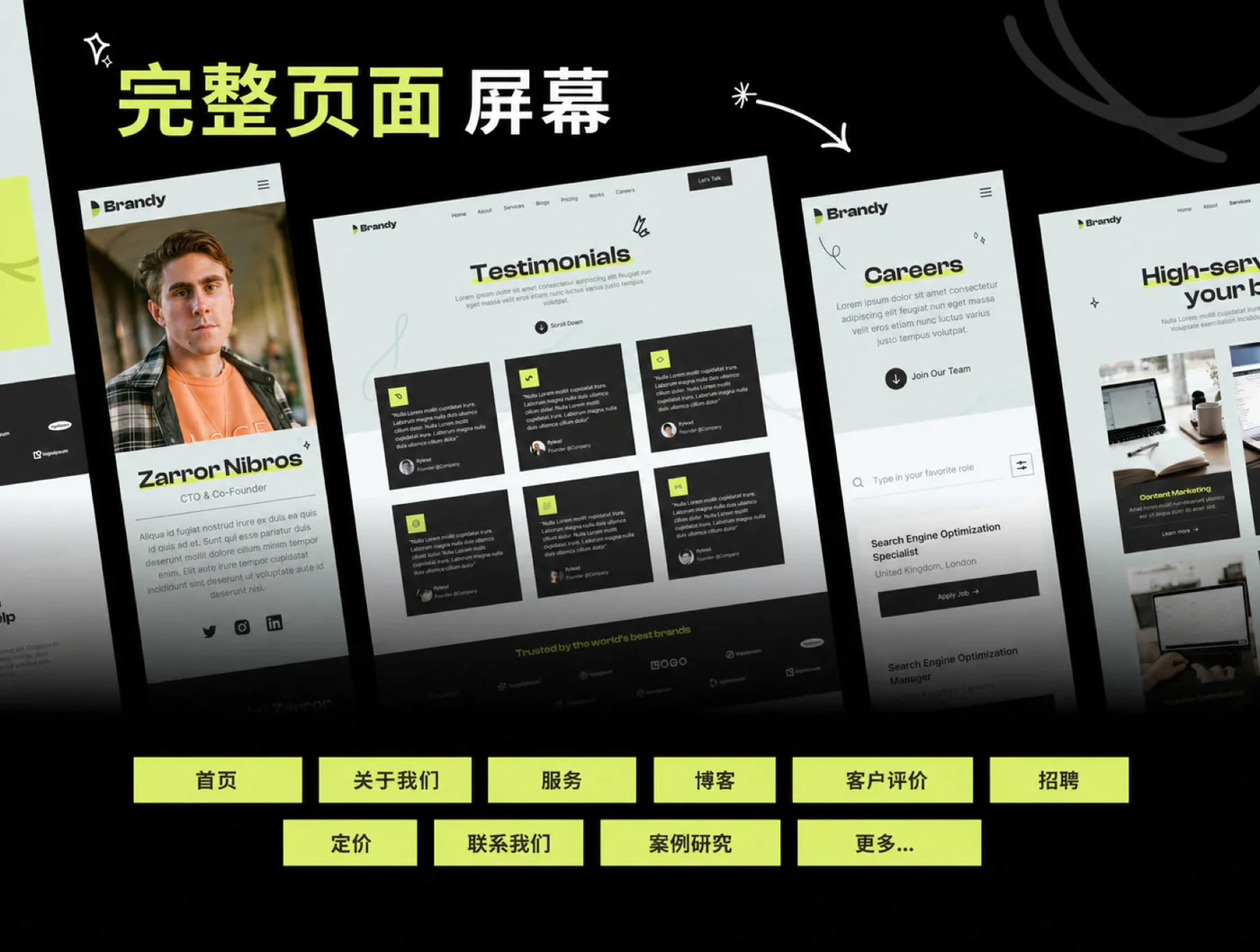 数字营销机构官网Figma网页UI模板广告代理公司网站源文件详情图 4