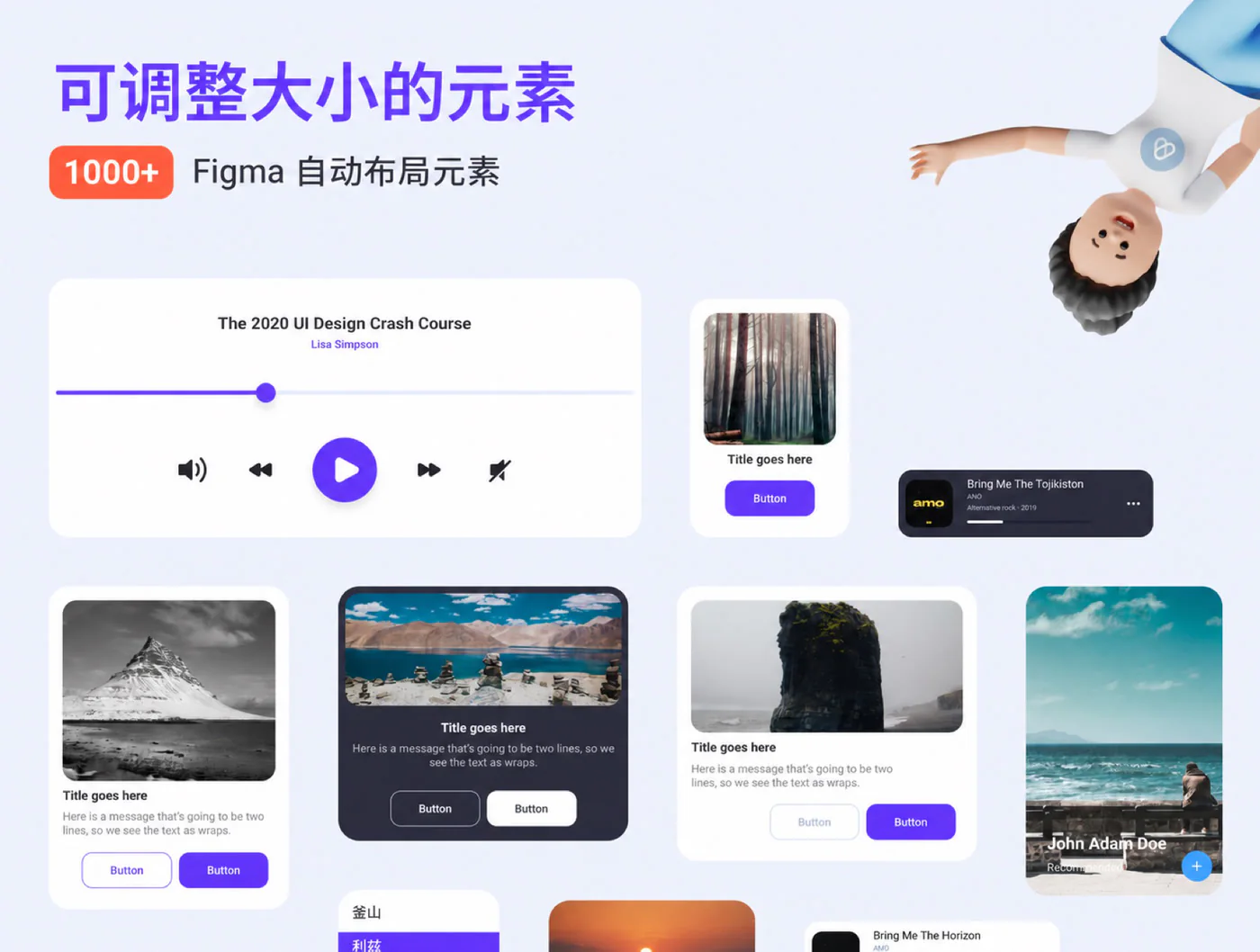 Figma网页组件设计系统UI素材库响应式网站组件源文件详情图 4