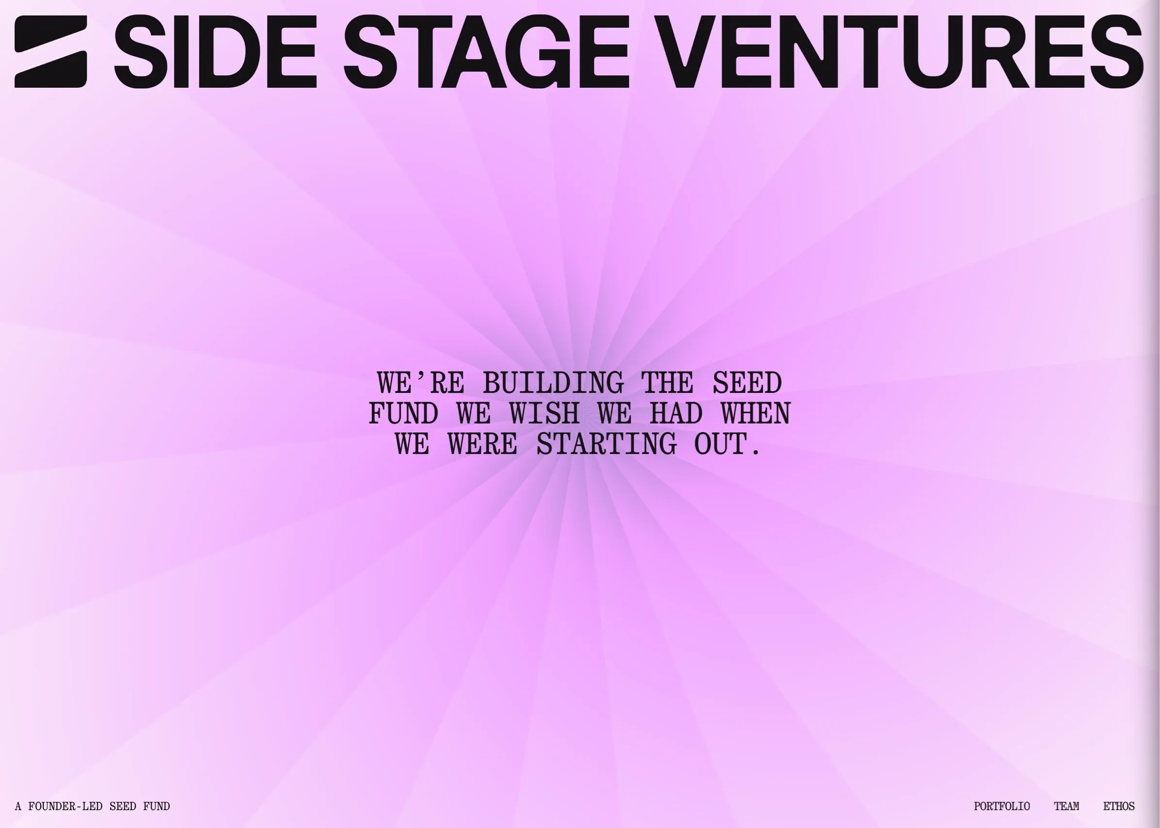 Side Stage Ventures，落地页 网站设计灵感详情图 1