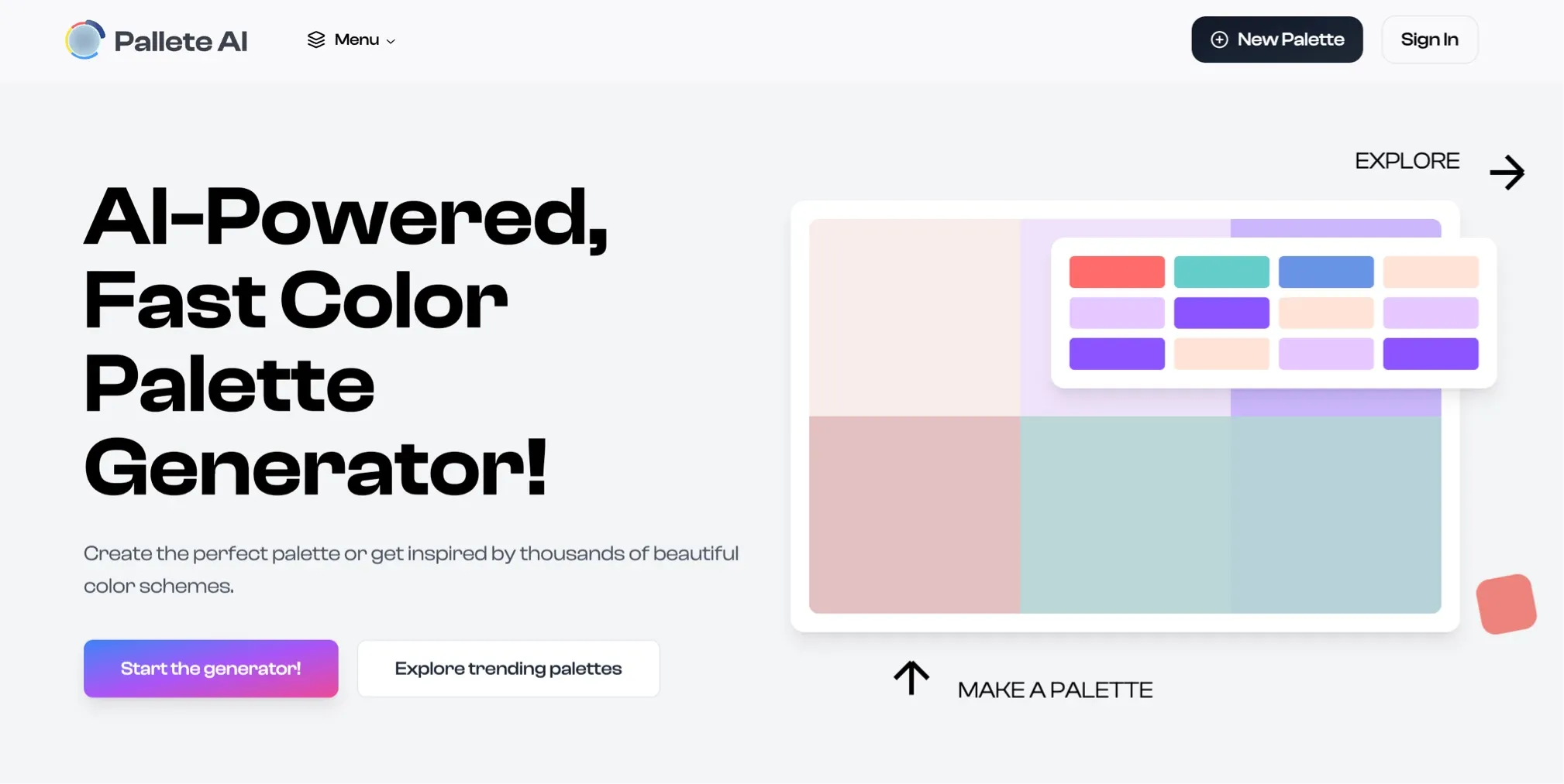 Pallete AI，人工智能、落地页 网站设计灵感详情图 1