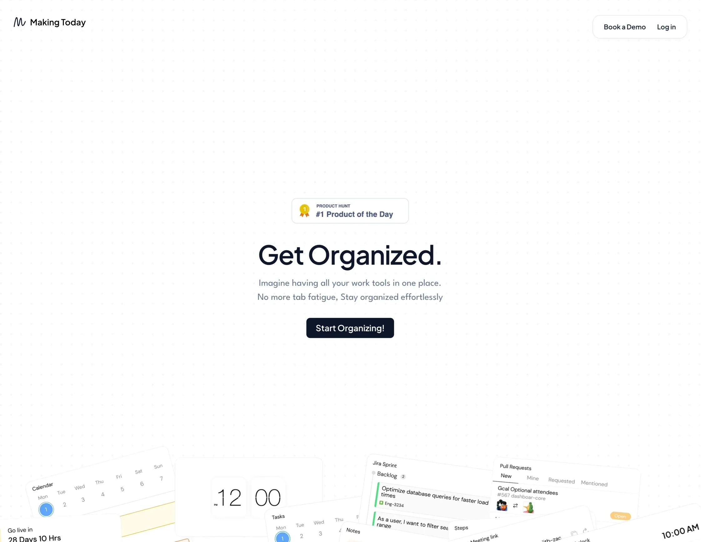 Making Today，落地页、SaaS 网站设计灵感详情图 1