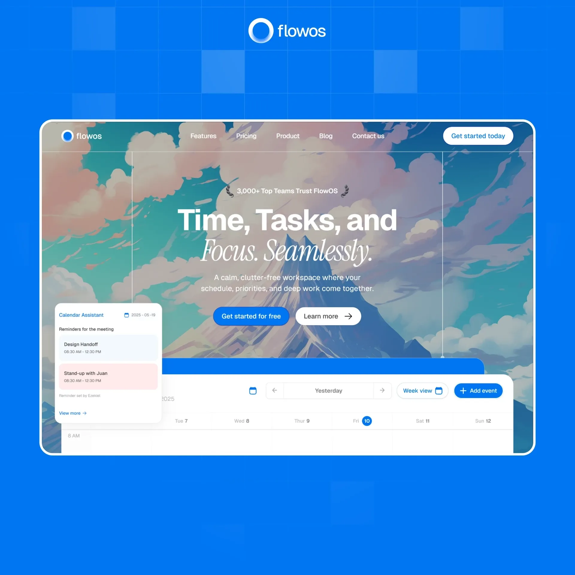 FlowOS，落地页、SaaS 网站设计灵感详情图 1