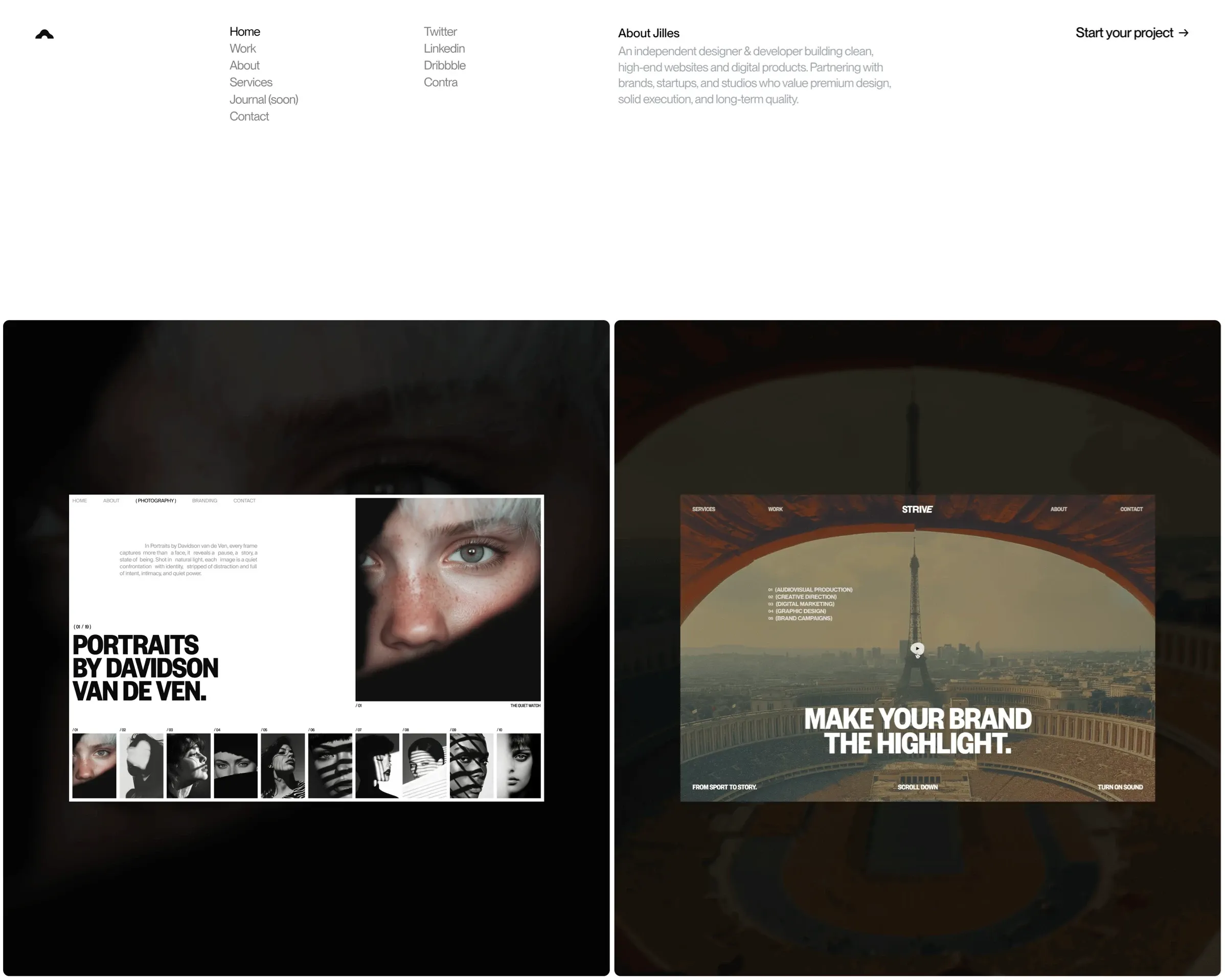 Jilles Design，作品集 网站设计灵感详情图 1