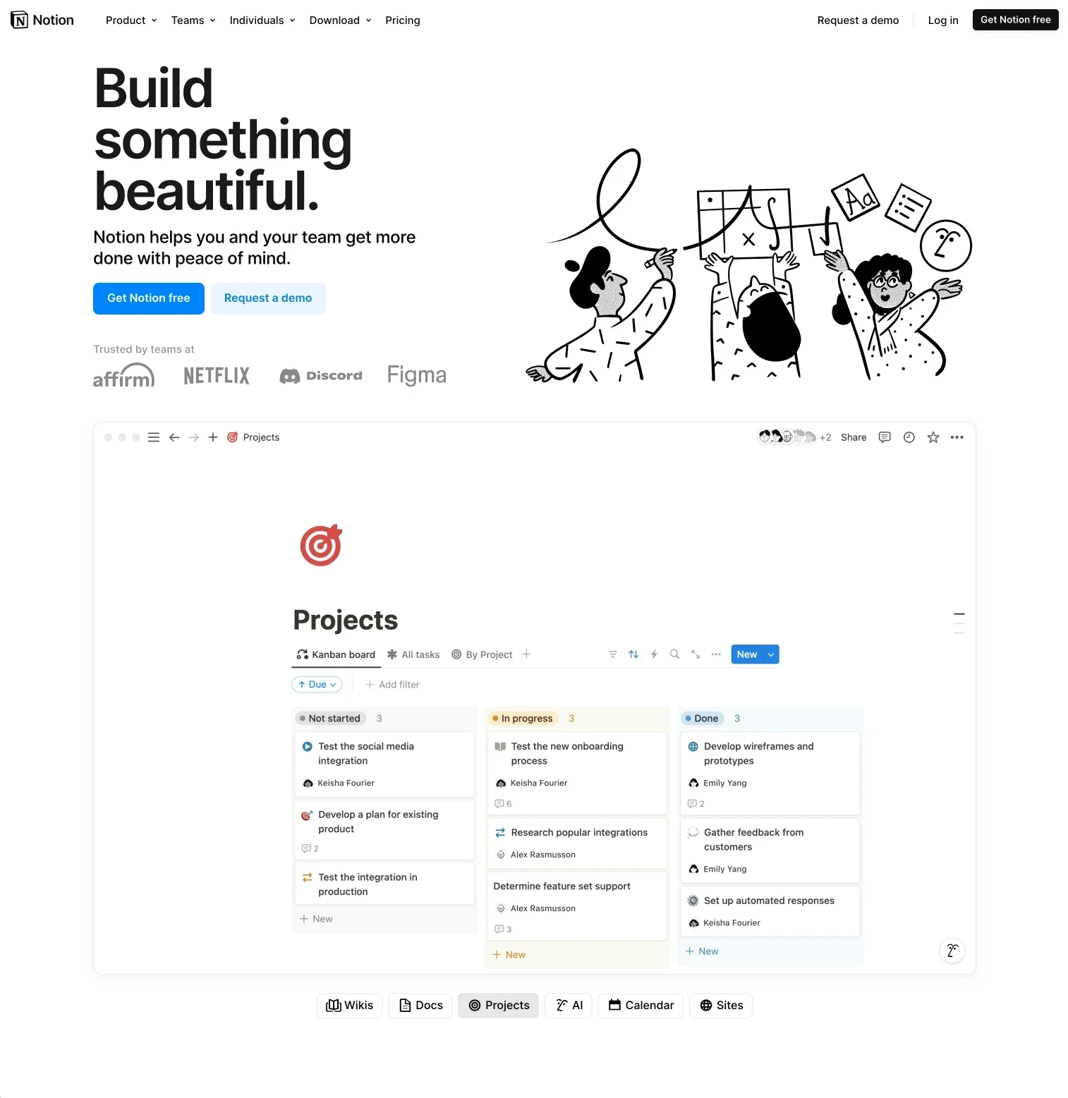 Notion，落地页 网站设计灵感详情图 1