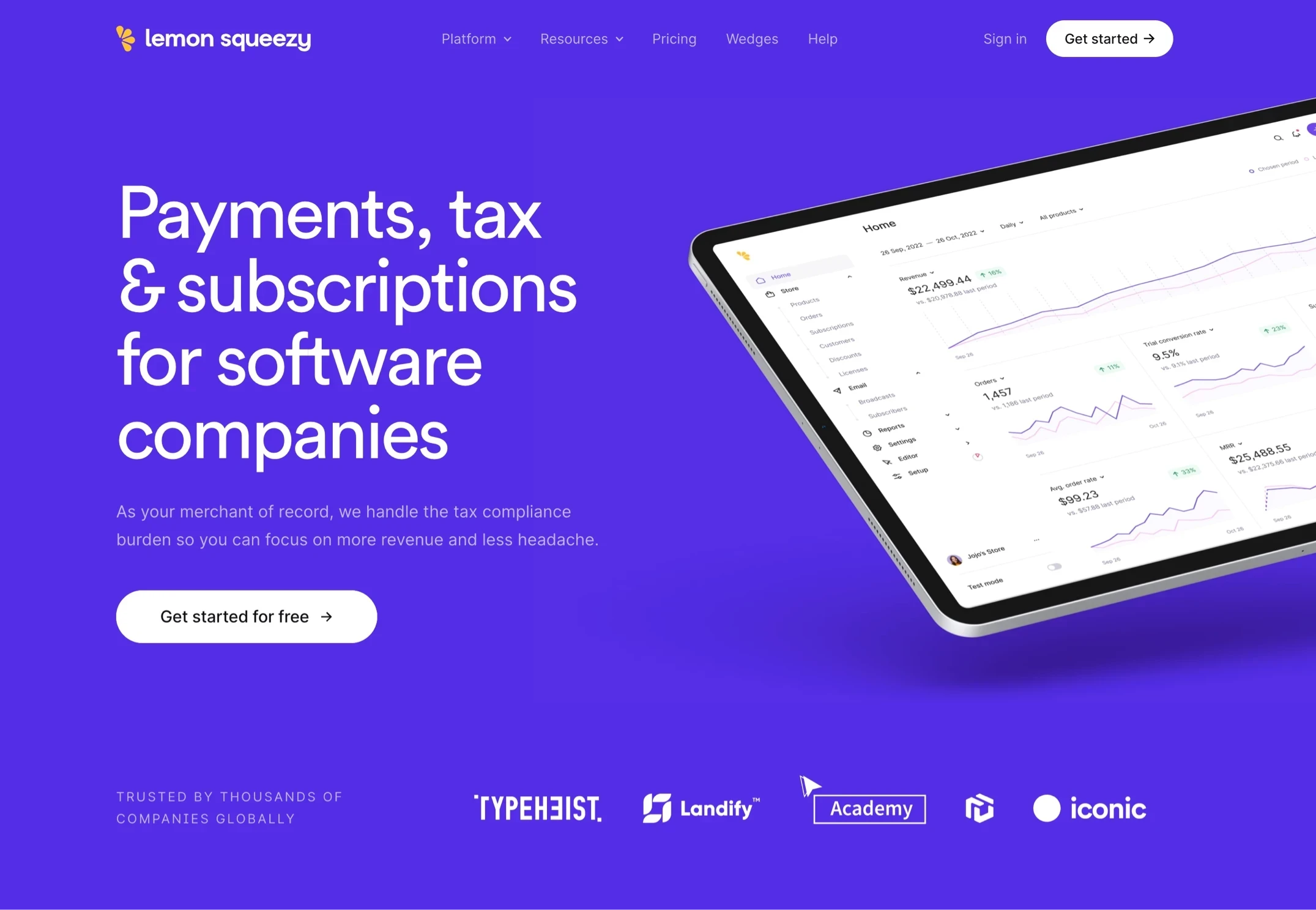 Lemon Squeezy，落地页、SaaS 网站设计灵感详情图 1
