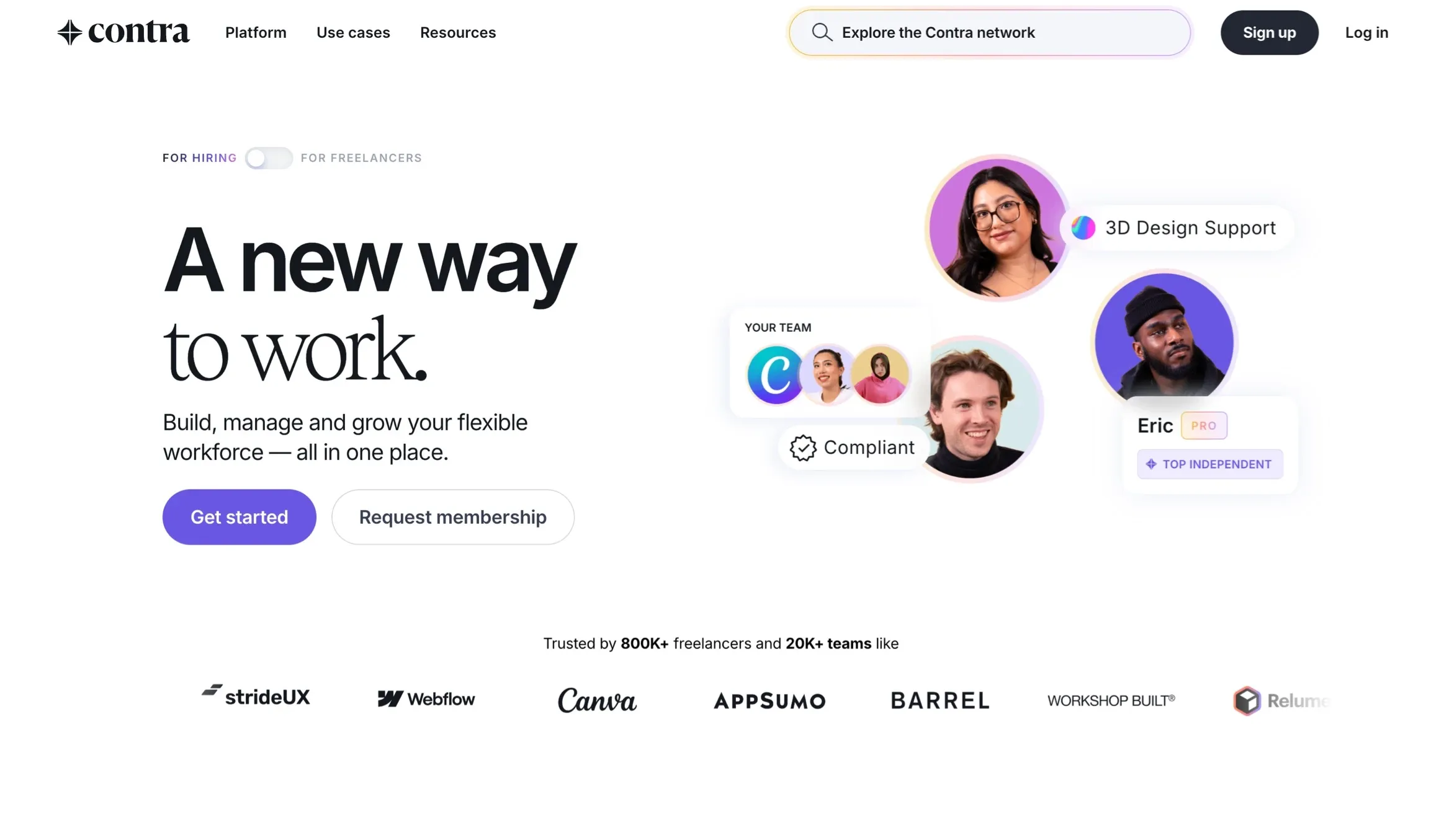 Contra，落地页、SaaS 网站设计灵感详情图 1