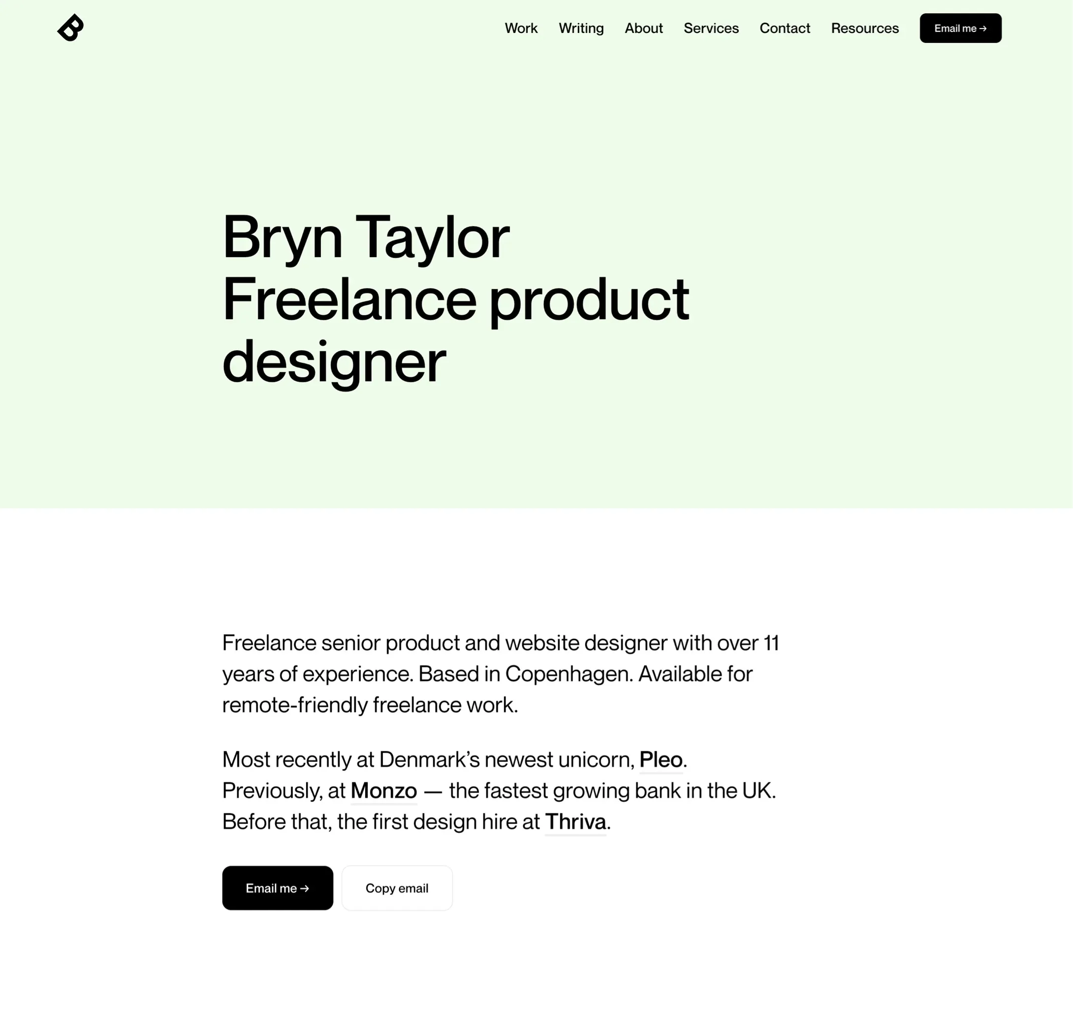 Bryn Taylor，作品集 网站设计灵感详情图 1