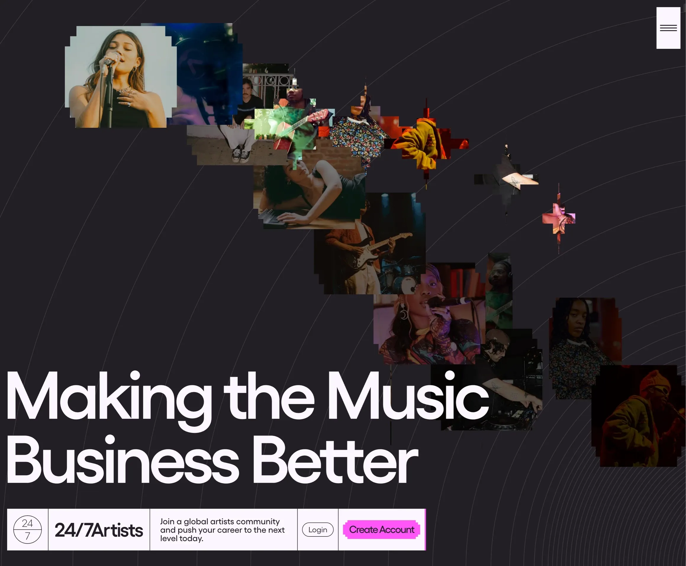 24/7 Artists，作品集 网站设计灵感详情图 1