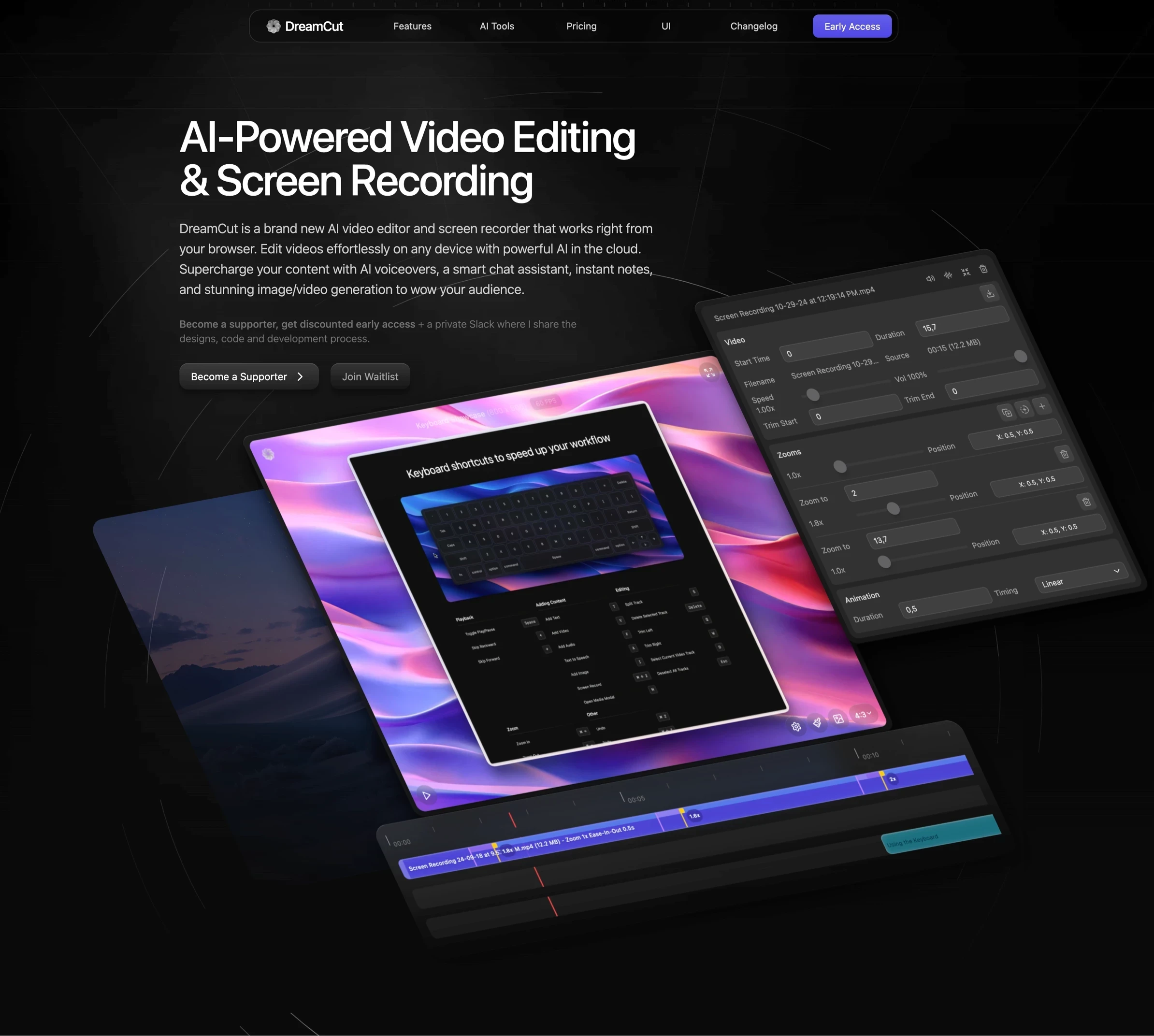 DreamCut，人工智能、SaaS 网站设计灵感详情图 1
