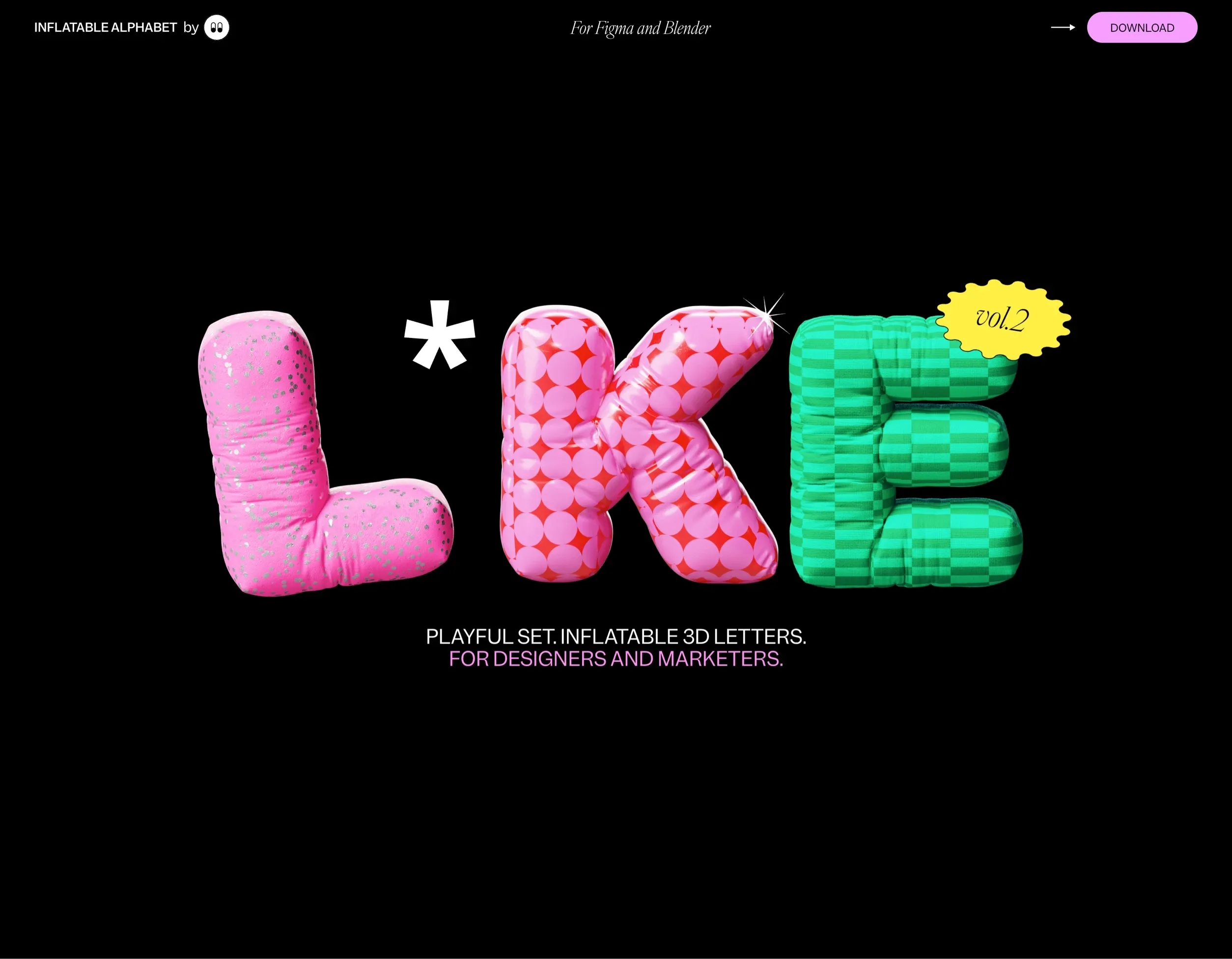 Inflatable 3D Letters，作品集 网站设计灵感详情图 1
