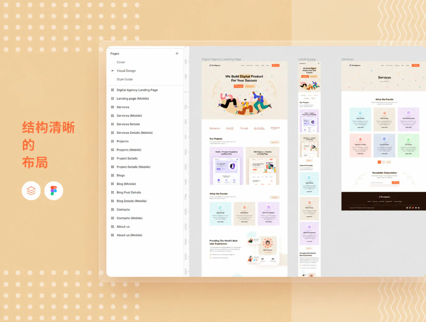 创意商业官网Figma网页UI套件品牌企业网站模板源文件详情图 5