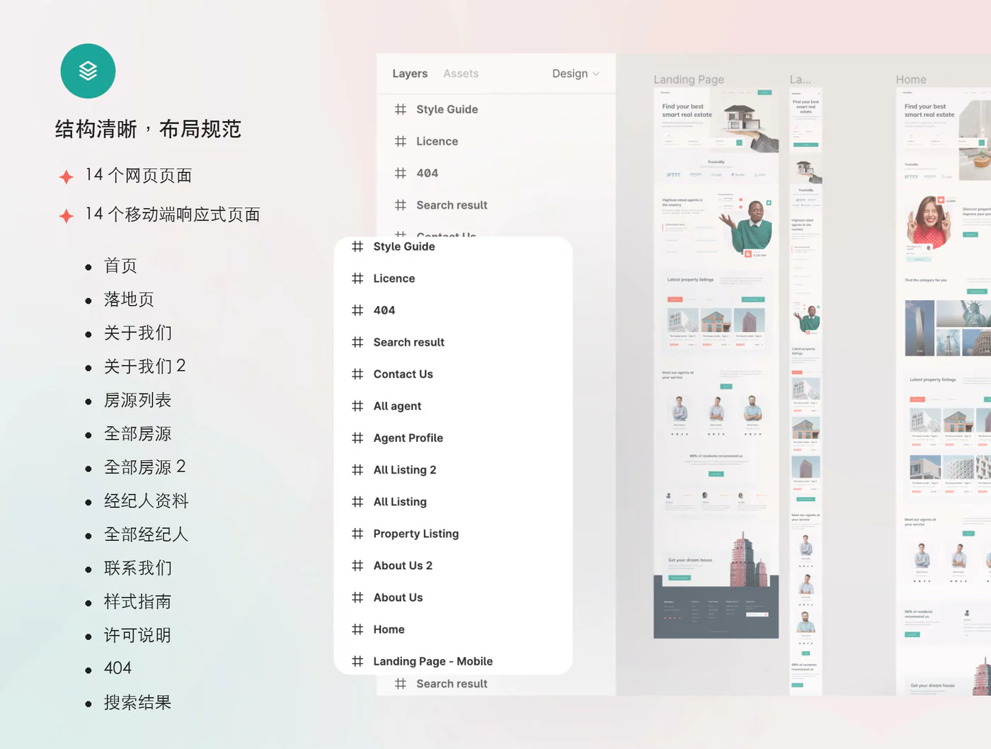 房地产营销落地页Figma网站UI模板楼盘地产官网设计源文件详情图 4