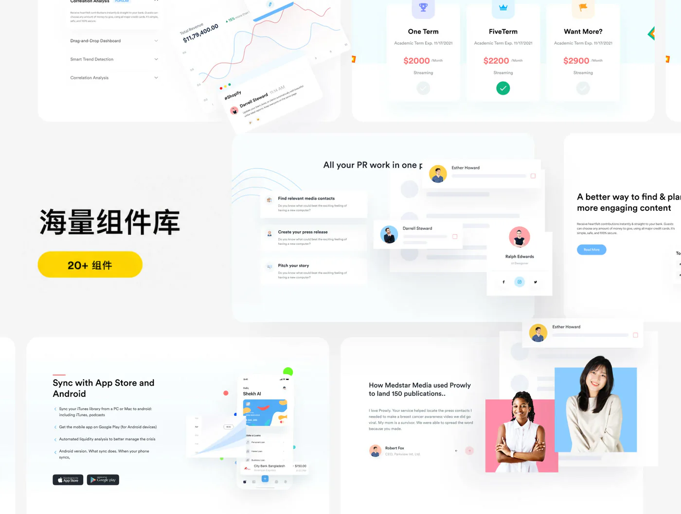 多概念创意落地页Figma网页UI套件品牌官网首页设计源文件详情图 5