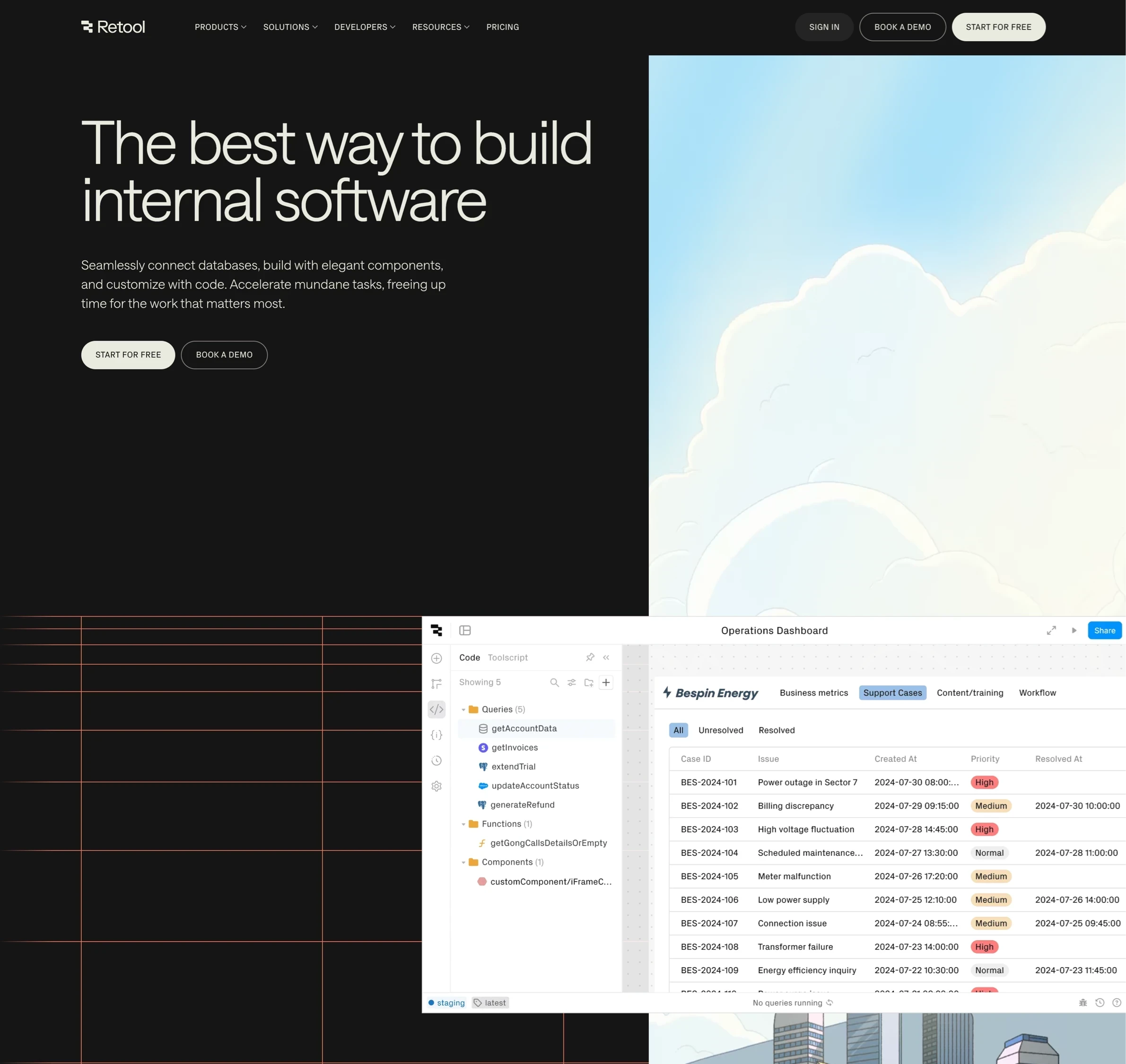 Retool，人工智能、SaaS 网站设计灵感详情图 1