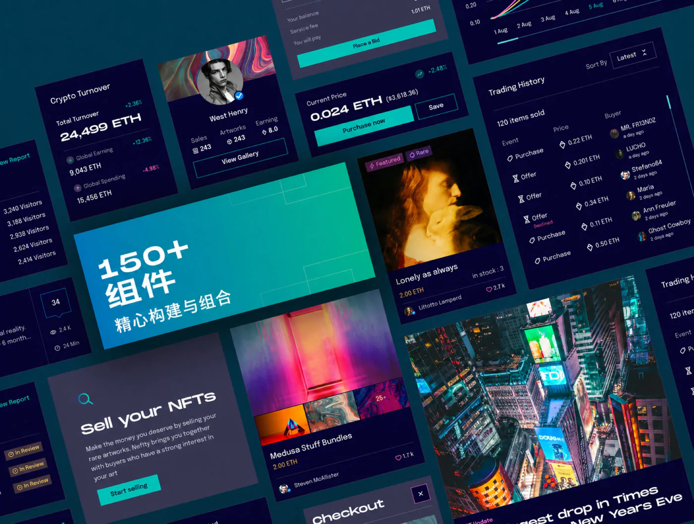 NFT数字交易市场Figma网页UI模板Web3商城平台源文件详情图 5