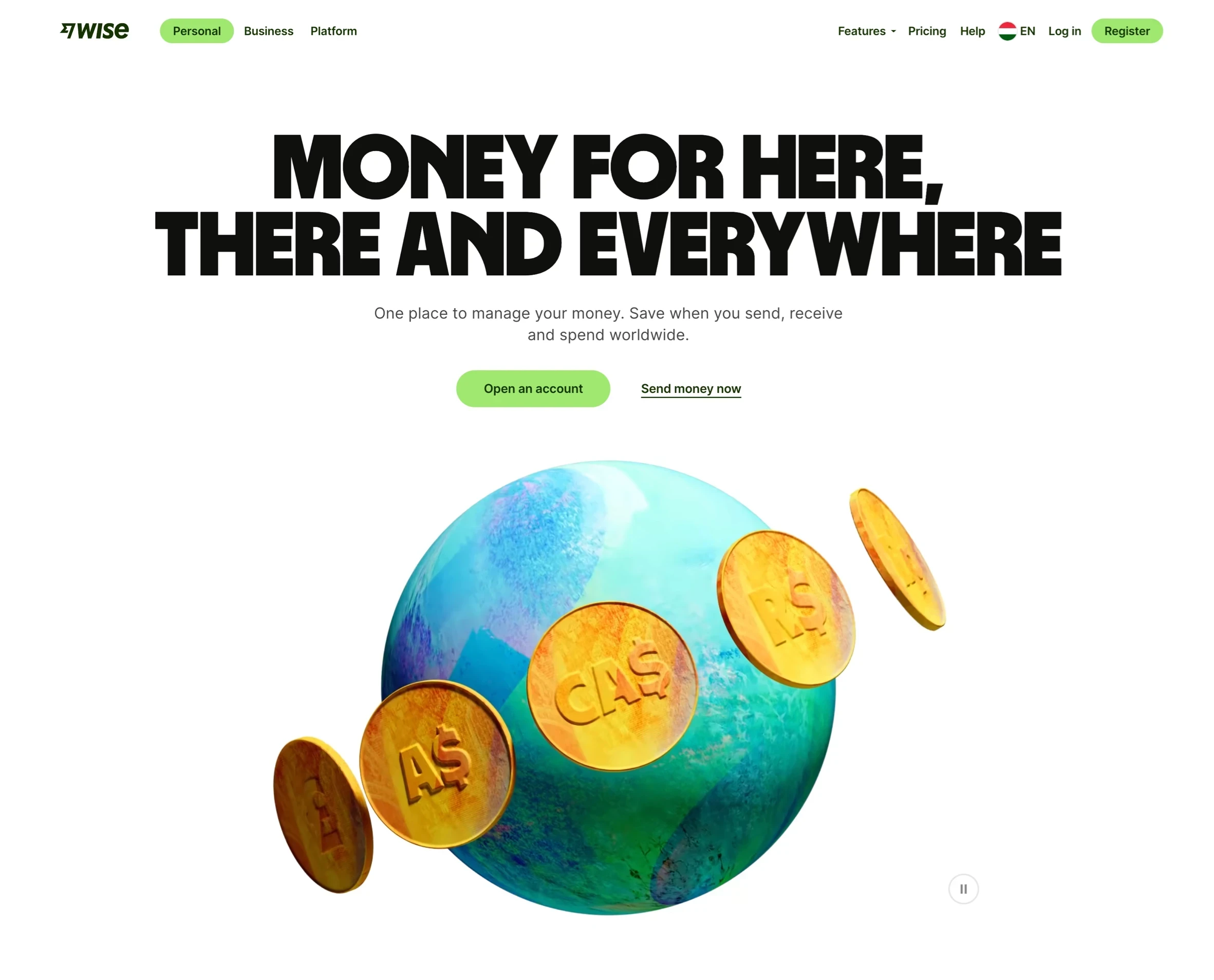Wise，落地页 网站设计灵感详情图 1