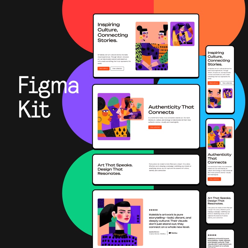 Figma 套件：线框和 Webflow 设计系统002