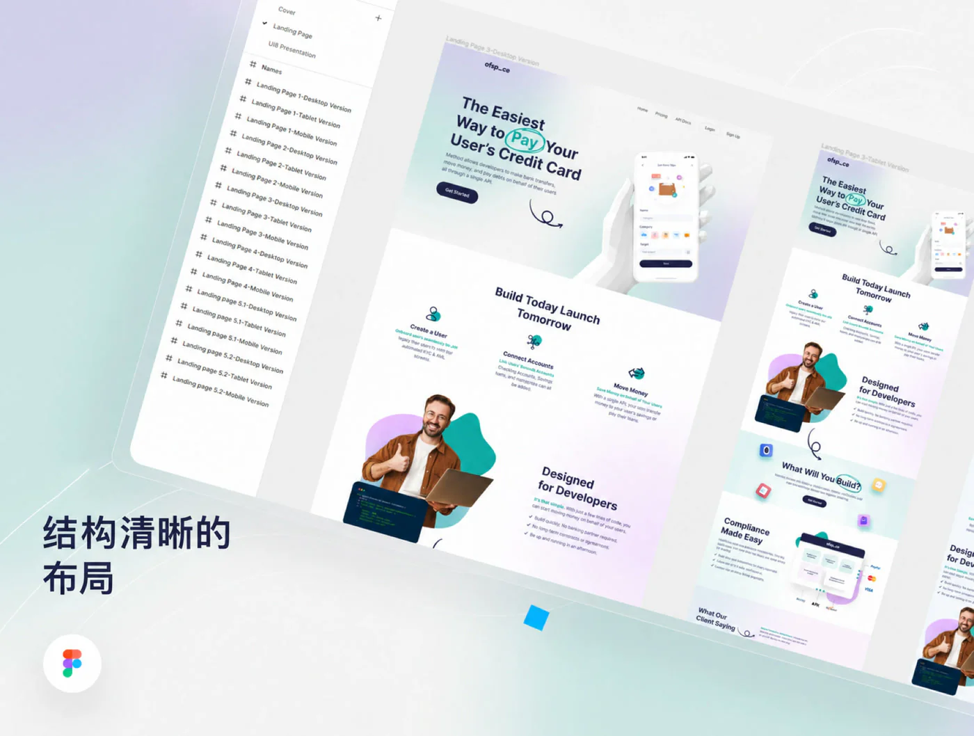 多场景落地页V2 Figma网页UI套件商业官网模板源文件素材详情图 4