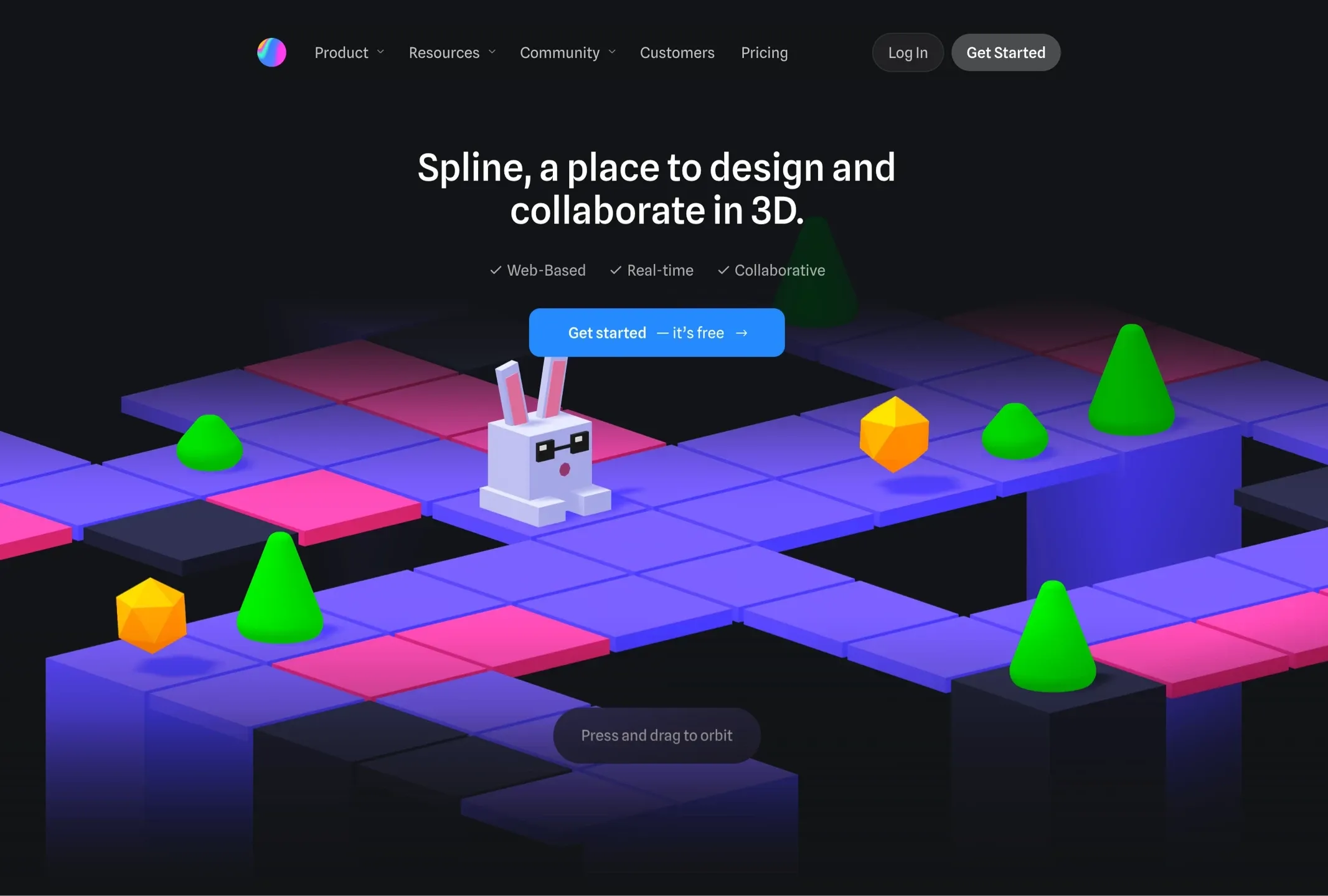 Spline，落地页、SaaS 网站设计灵感详情图 1