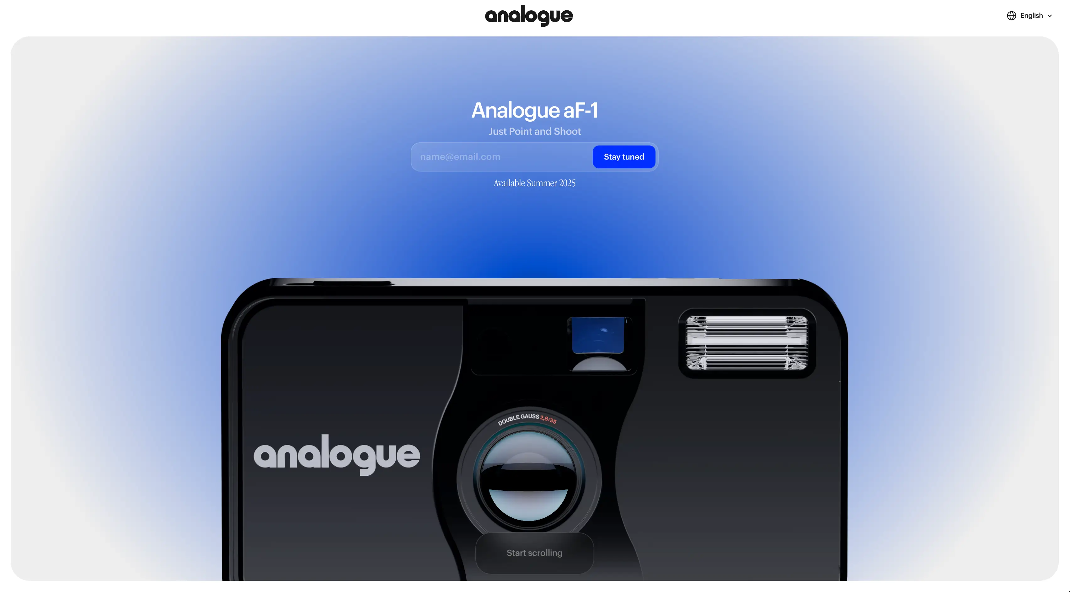 Analogue，落地页 网站设计灵感详情图 1