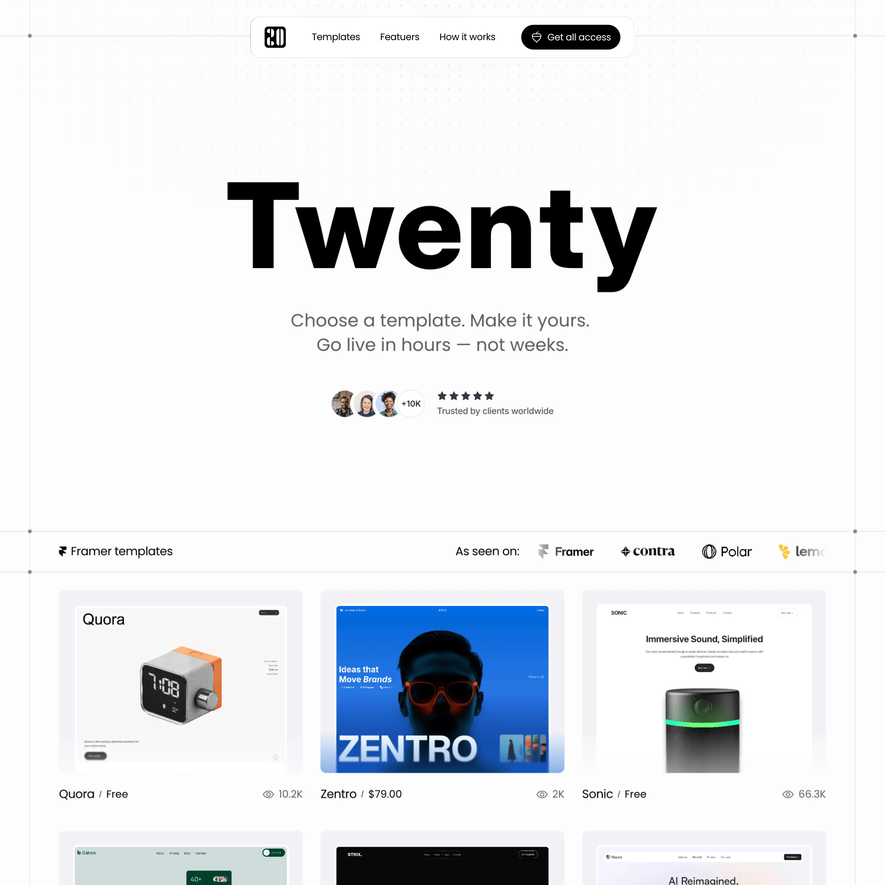Twenty，作品集 网站设计灵感详情图 1