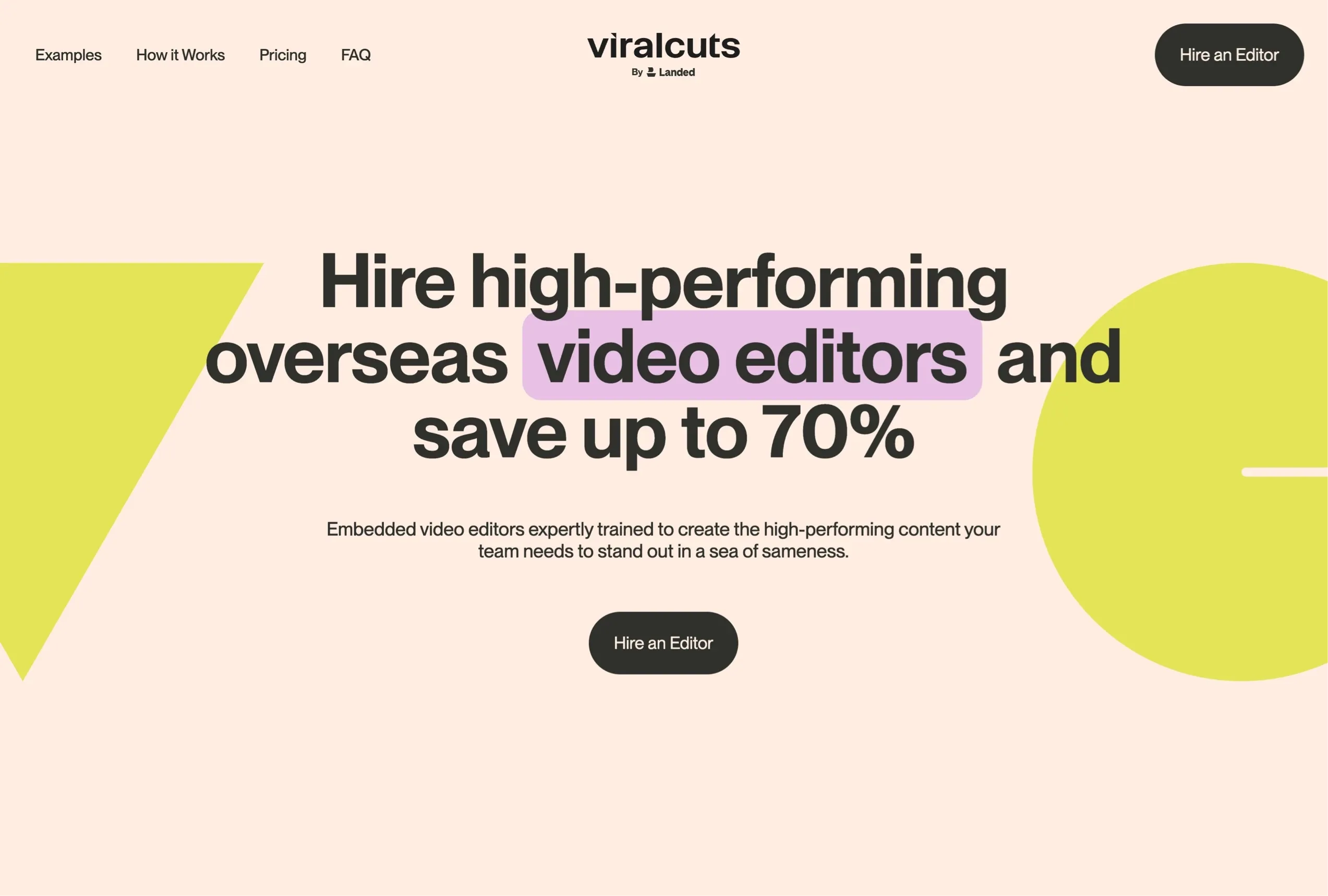 ViralCuts，落地页、SaaS 网站设计灵感详情图 1