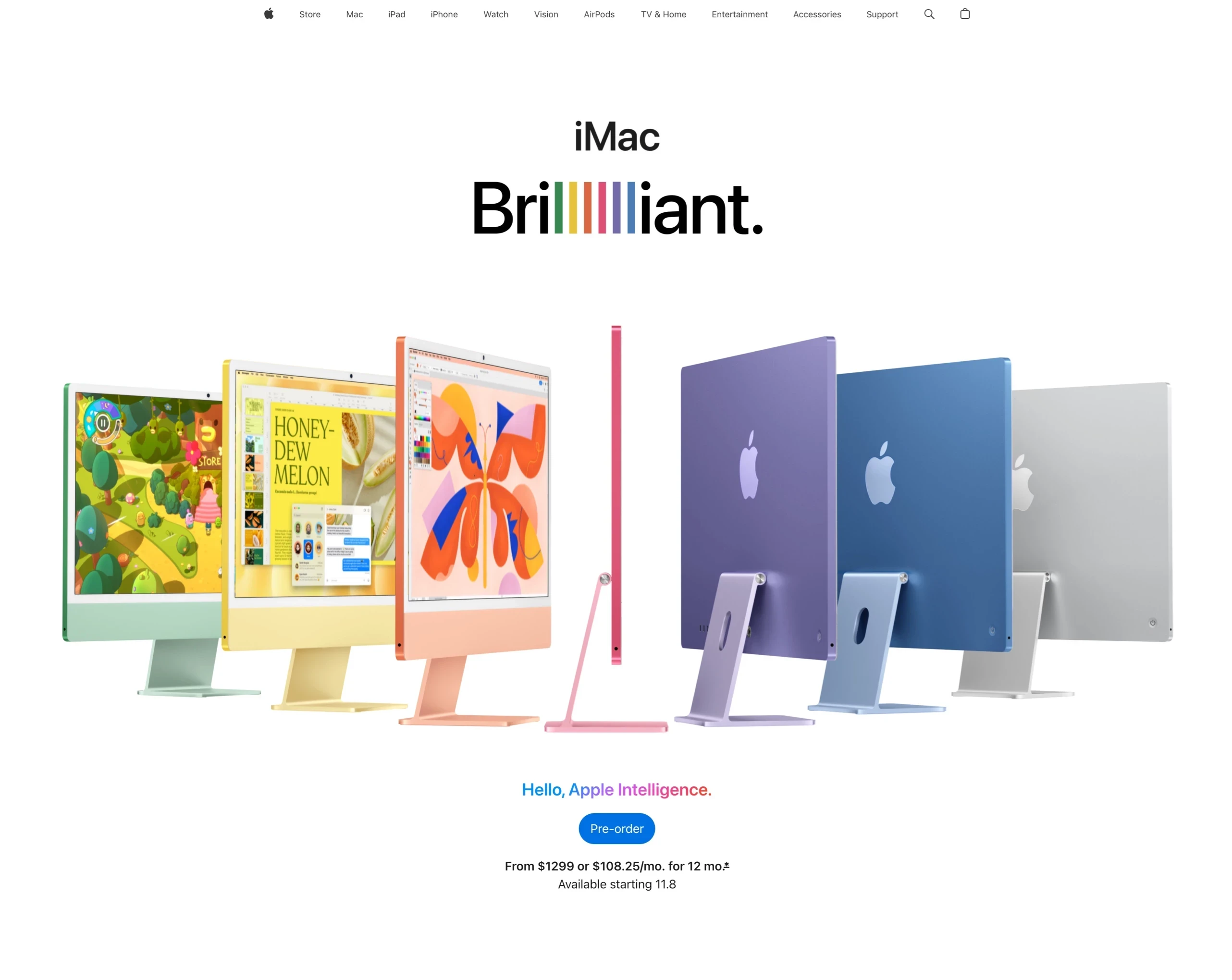 Apple iMac，落地页 网站设计灵感详情图 1