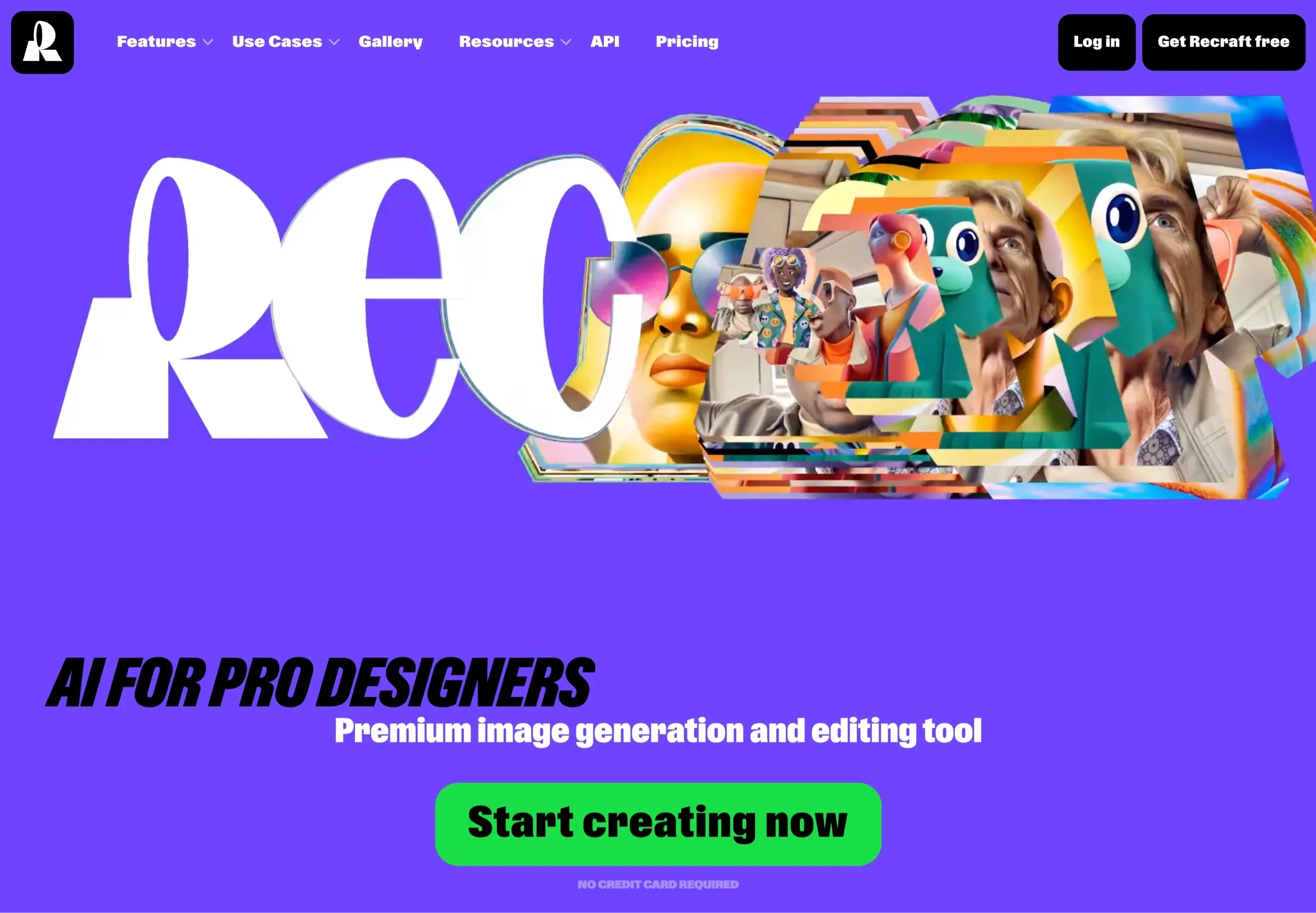Recraft，人工智能、SaaS 网站设计灵感详情图 1