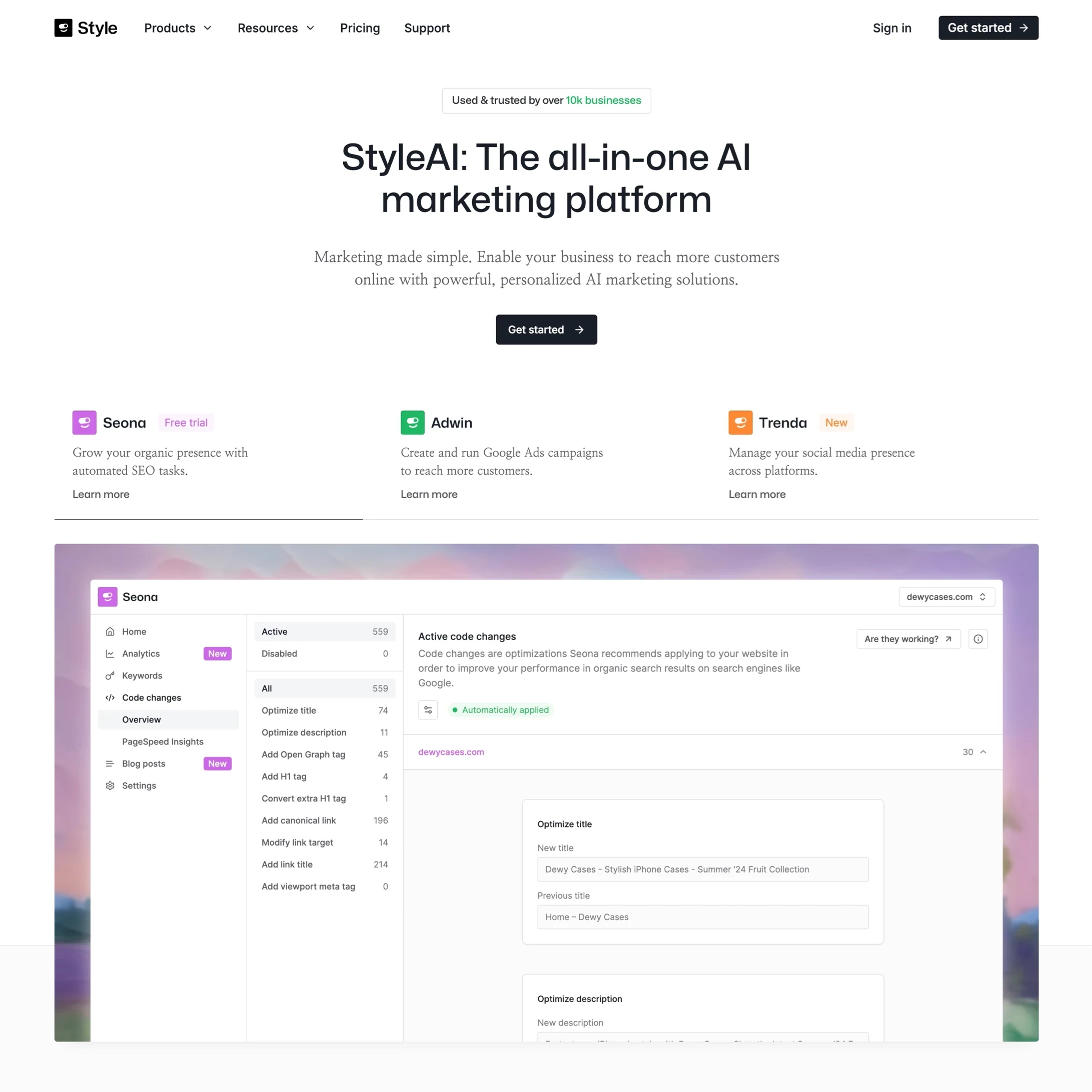 StyleAI，人工智能、SaaS 网站设计灵感详情图 1