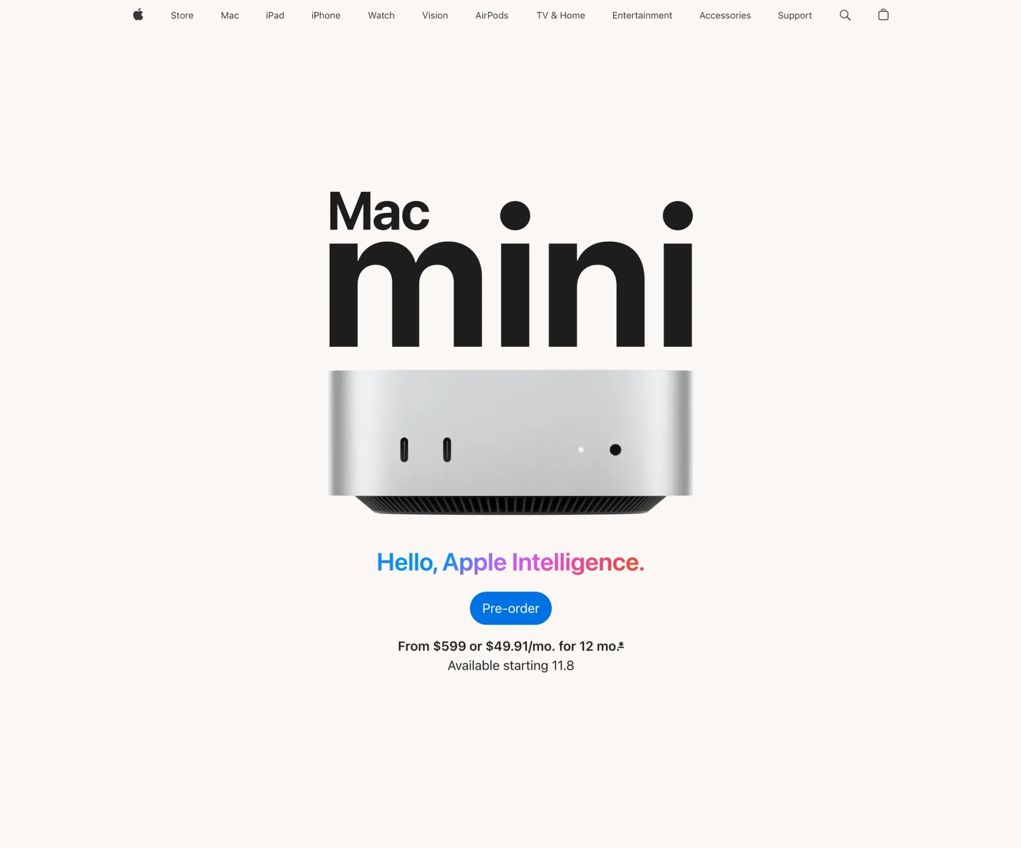 Apple Mac mini，落地页 网站设计灵感详情图 1