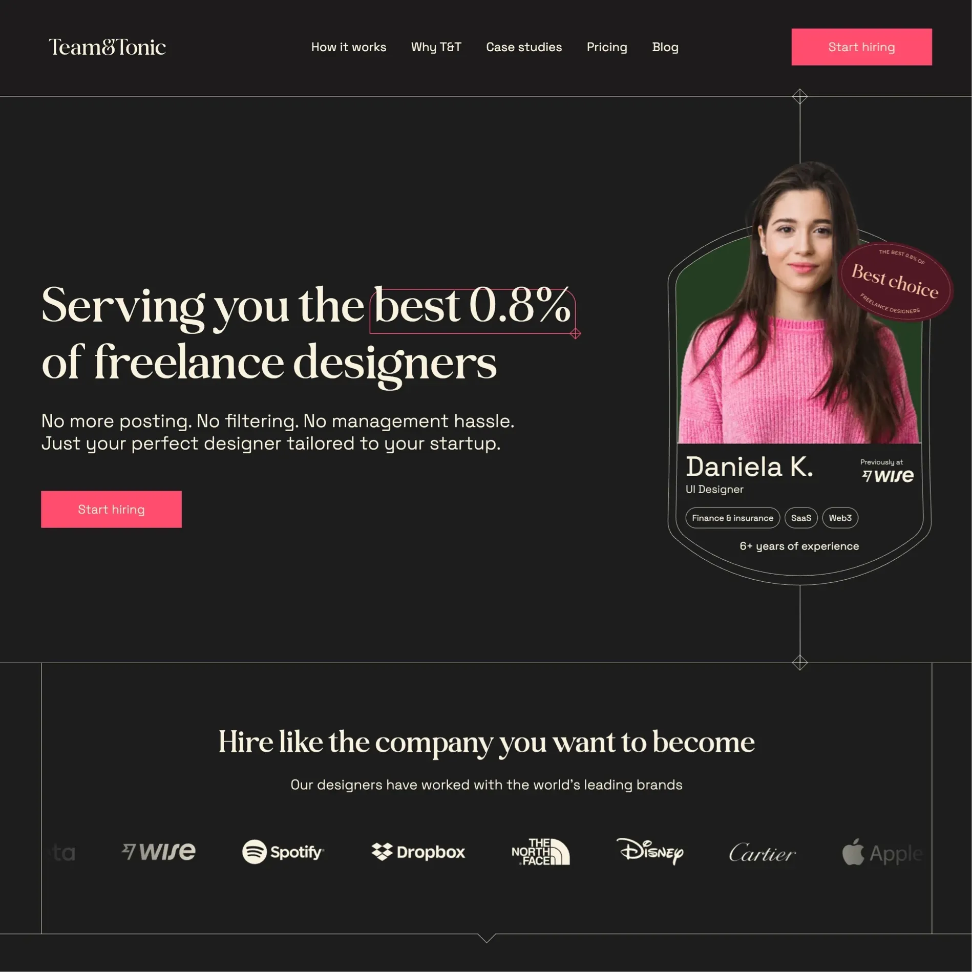 Team&Tonic，作品集 网站设计灵感详情图 1