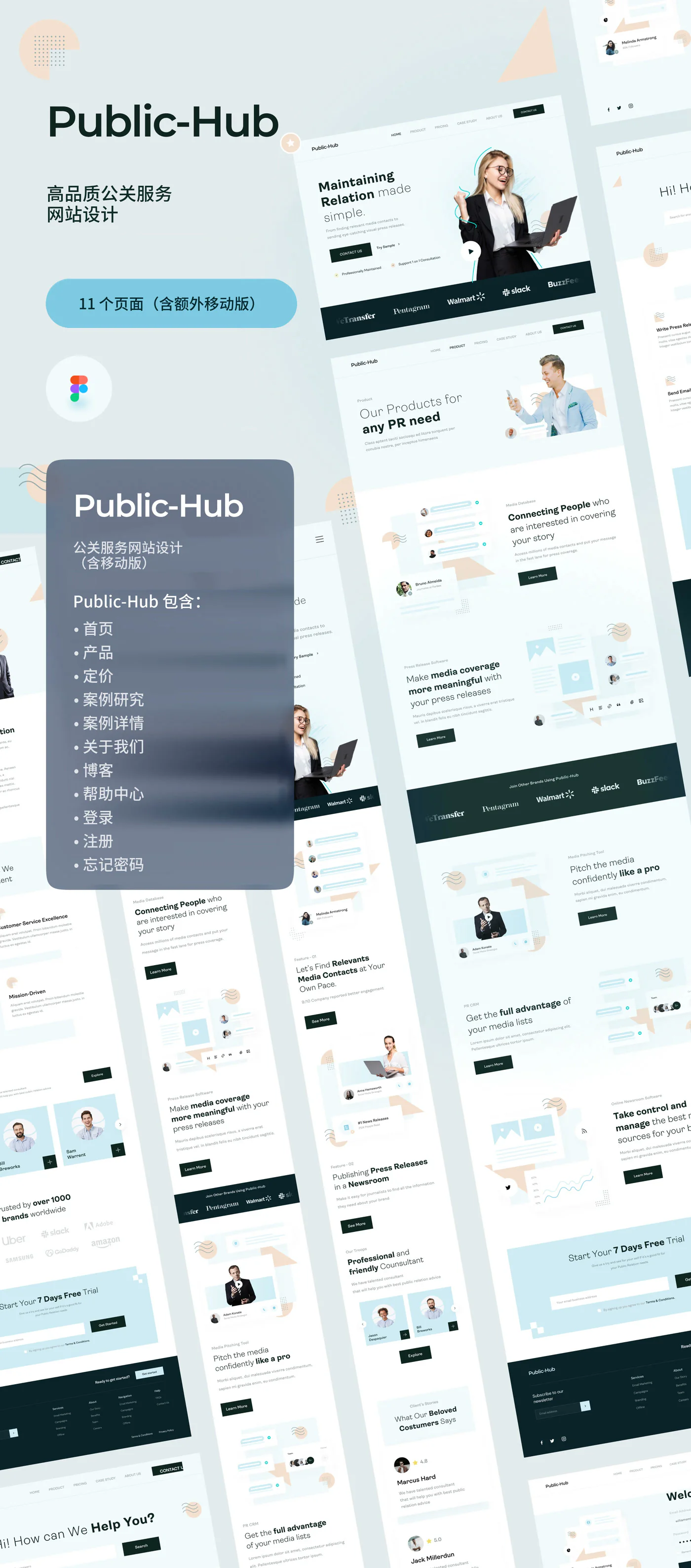 极简高端落地页Figma UI套件品牌官网网页设计模板源文件详情图 1