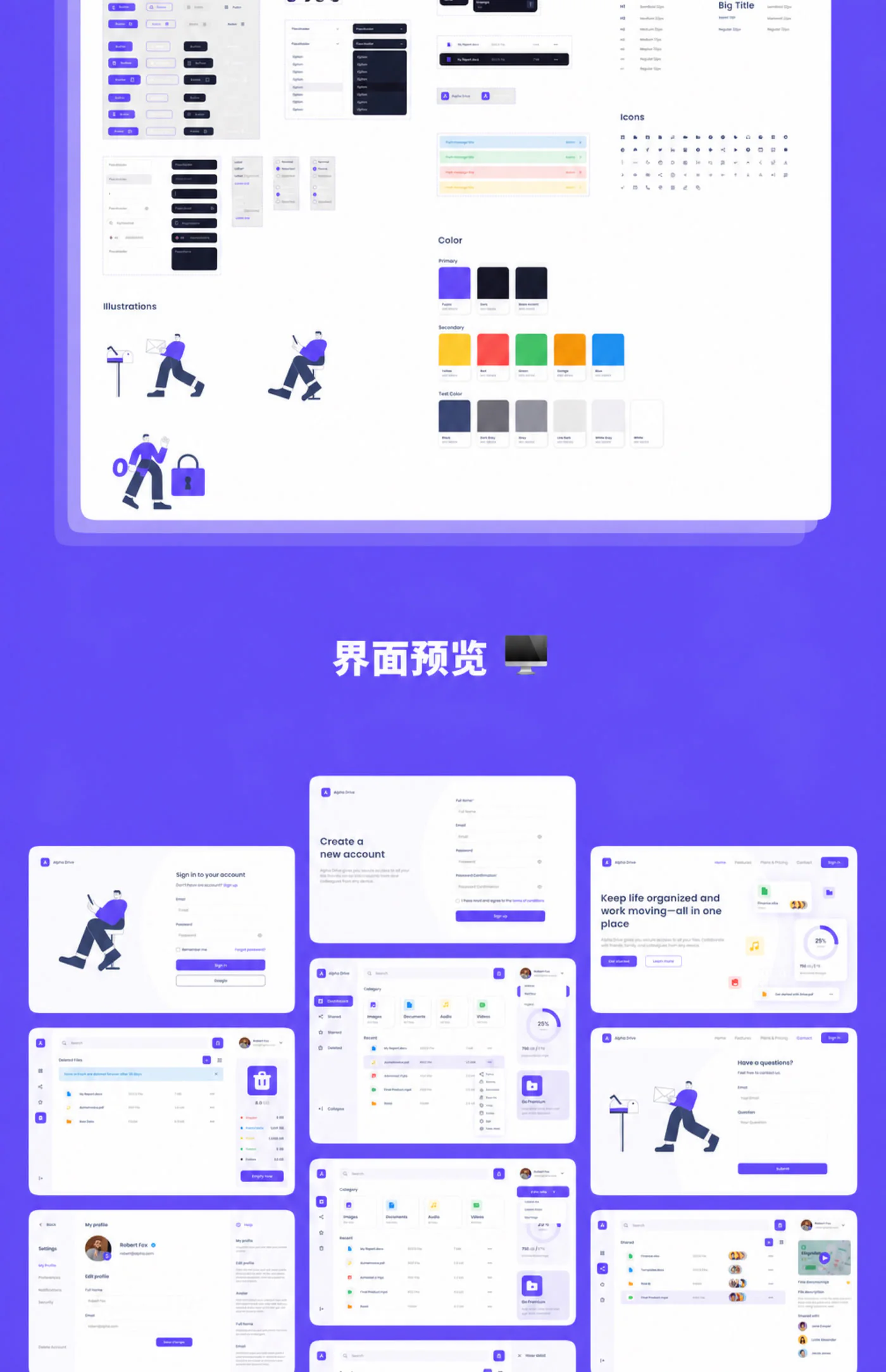 云存储科技企业官网Figma网页UI模板SaaS产品网站源文件详情图 9