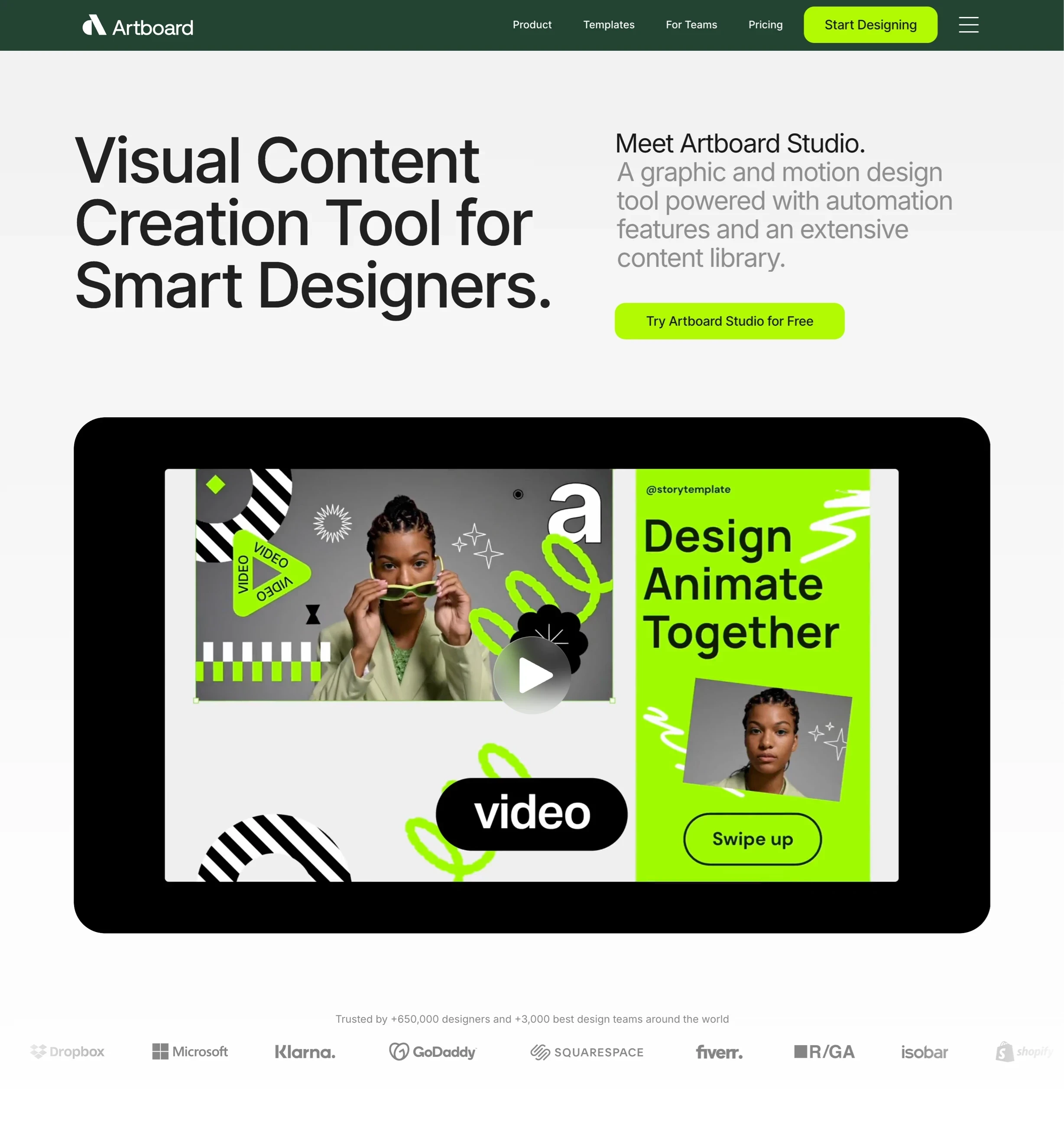 Artboard Studio，作品集 网站设计灵感详情图 1