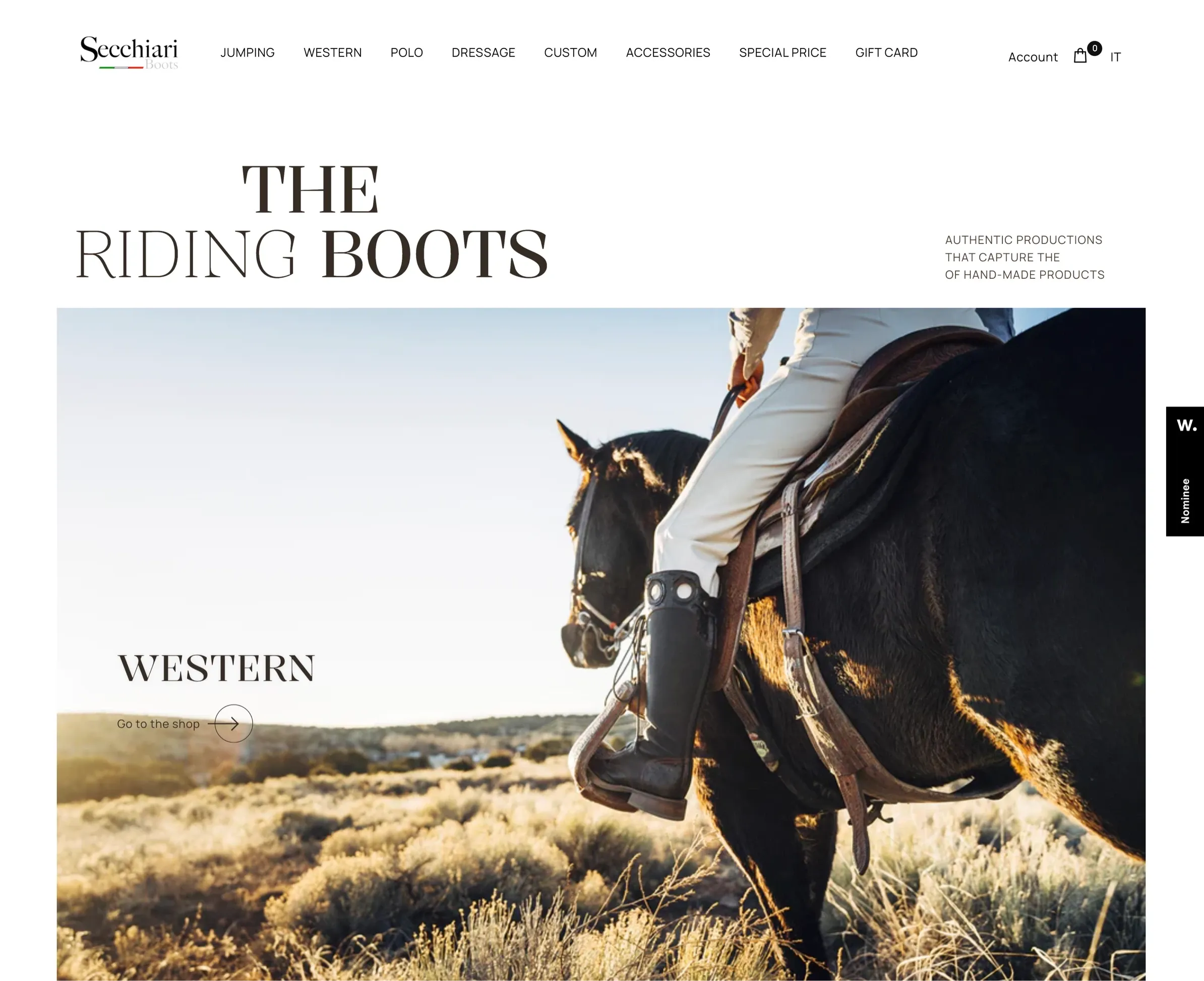 Secchiari Boots，落地页 网站设计灵感详情图 1