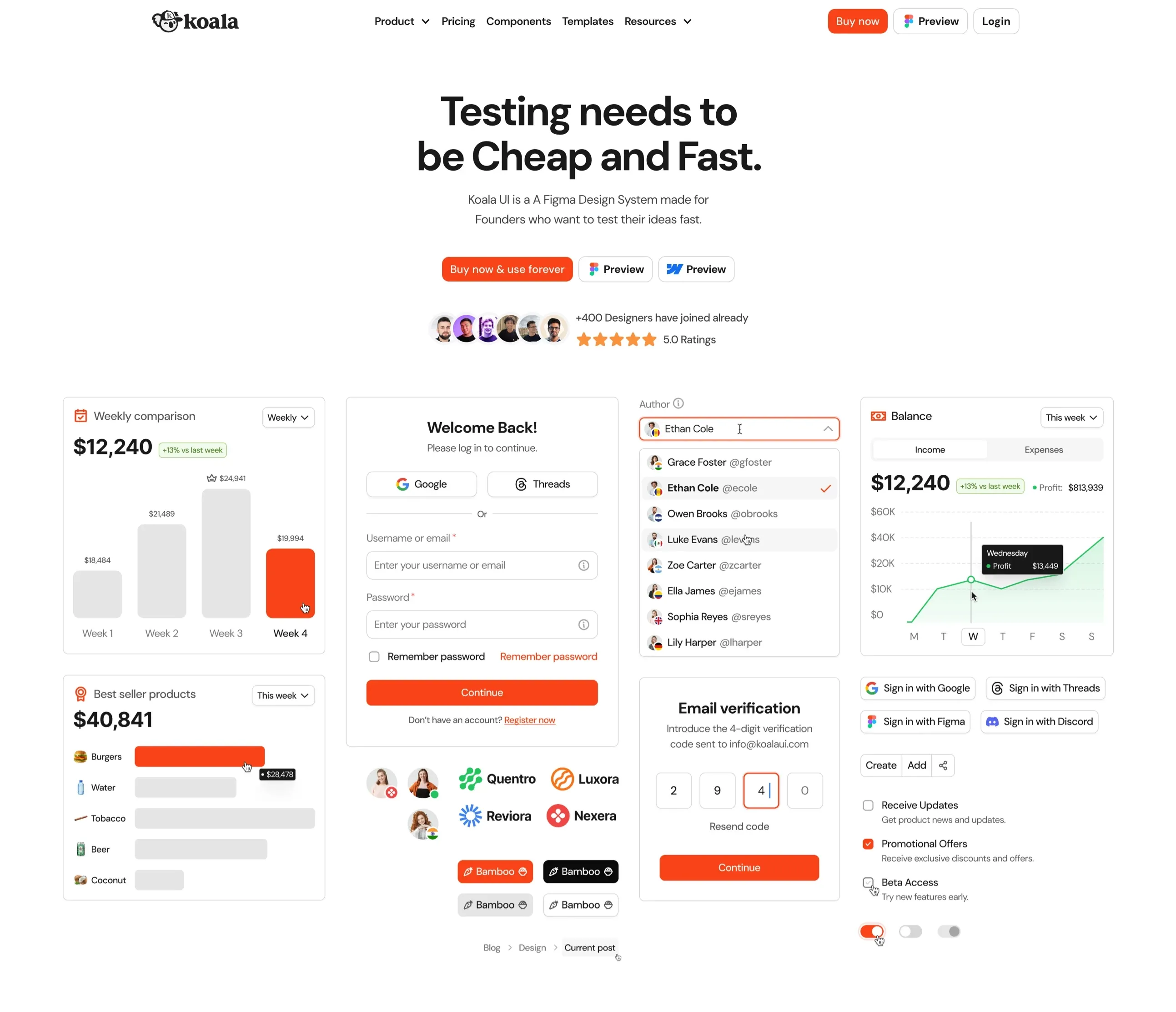 Koala UI，人工智能、SaaS 网站设计灵感详情图 1
