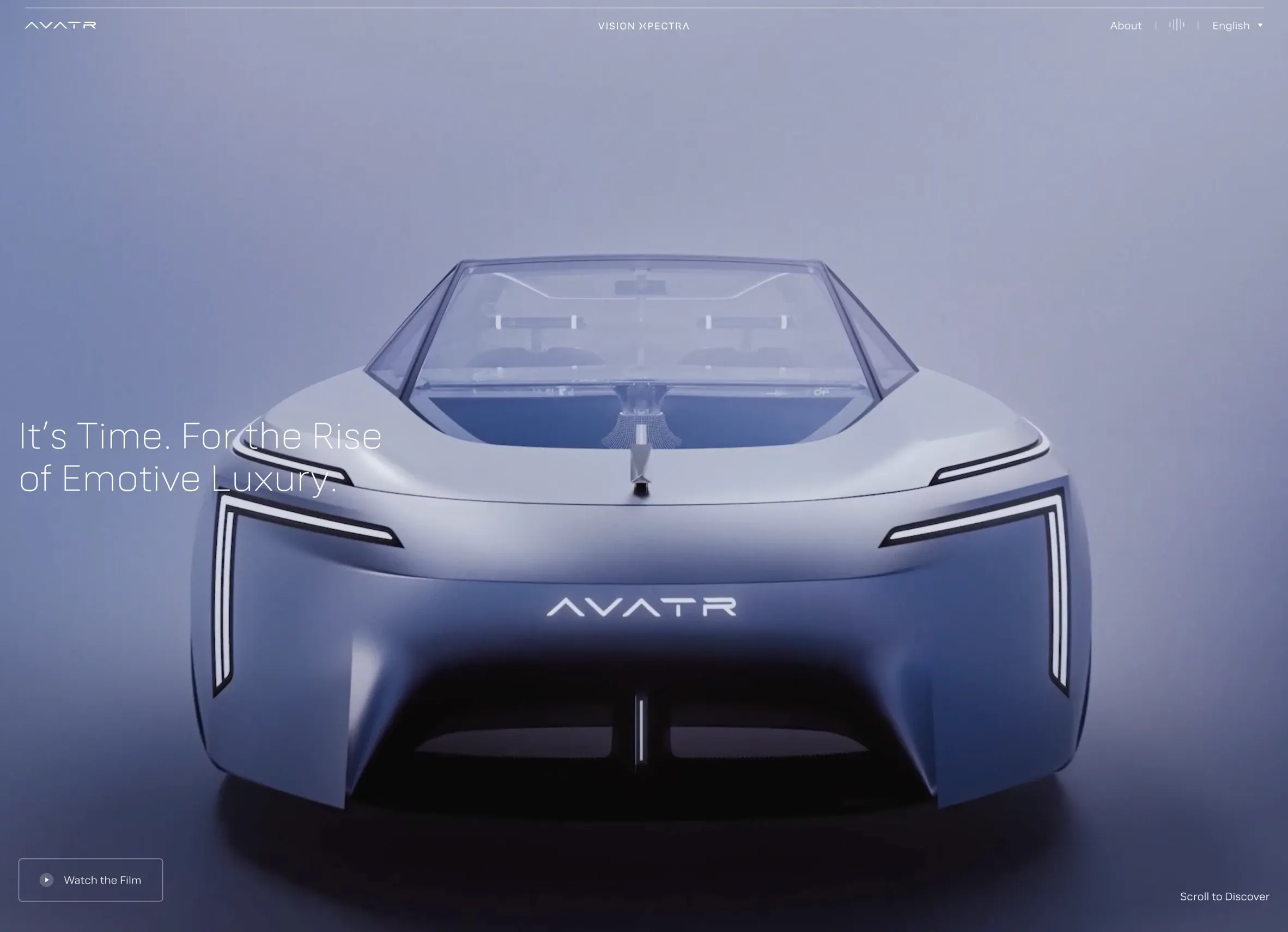 AVATR VISION XPECTRA，落地页 网站设计灵感详情图 1