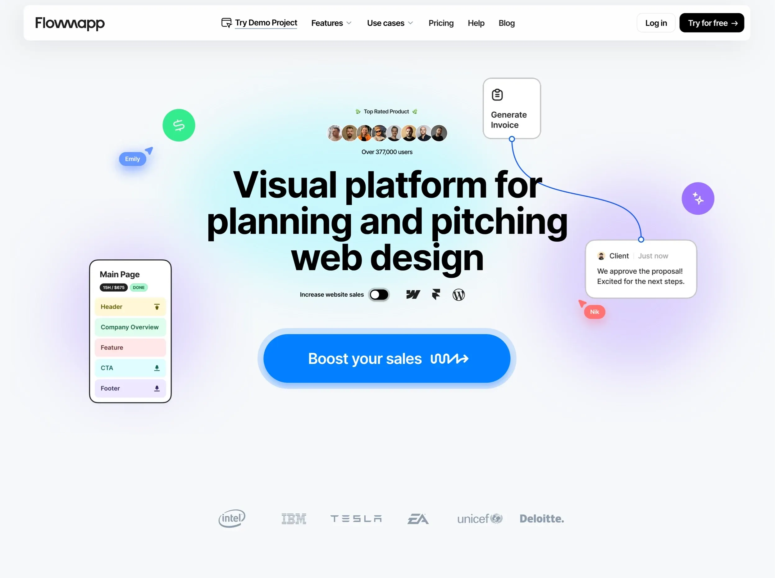 Flowmapp，人工智能、SaaS 网站设计灵感详情图 1