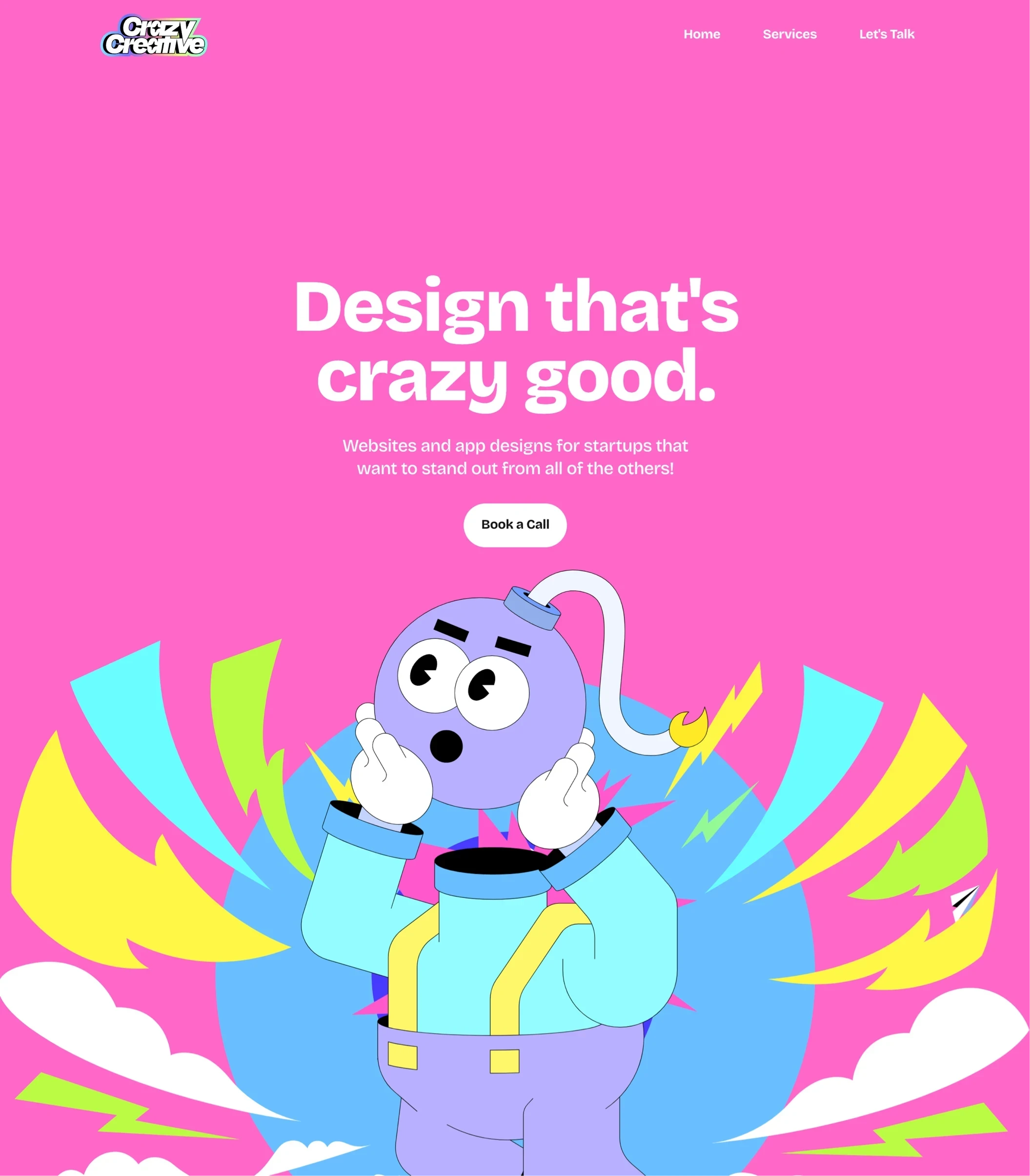 Crazy Creative，落地页、SaaS 网站设计灵感详情图 1