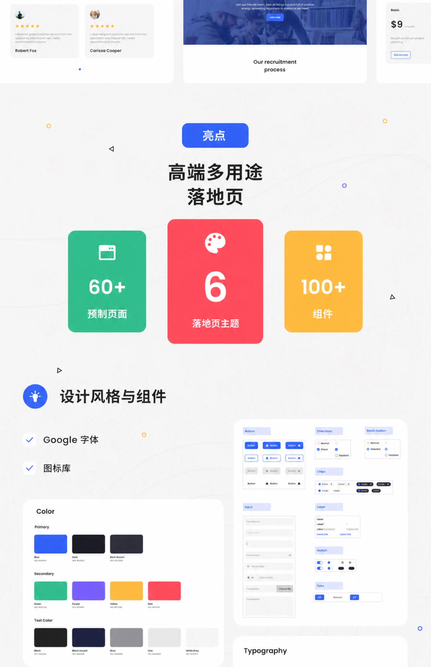 高级多功能落地页Figma网页UI模板企业官网设计源文件素材详情图 6