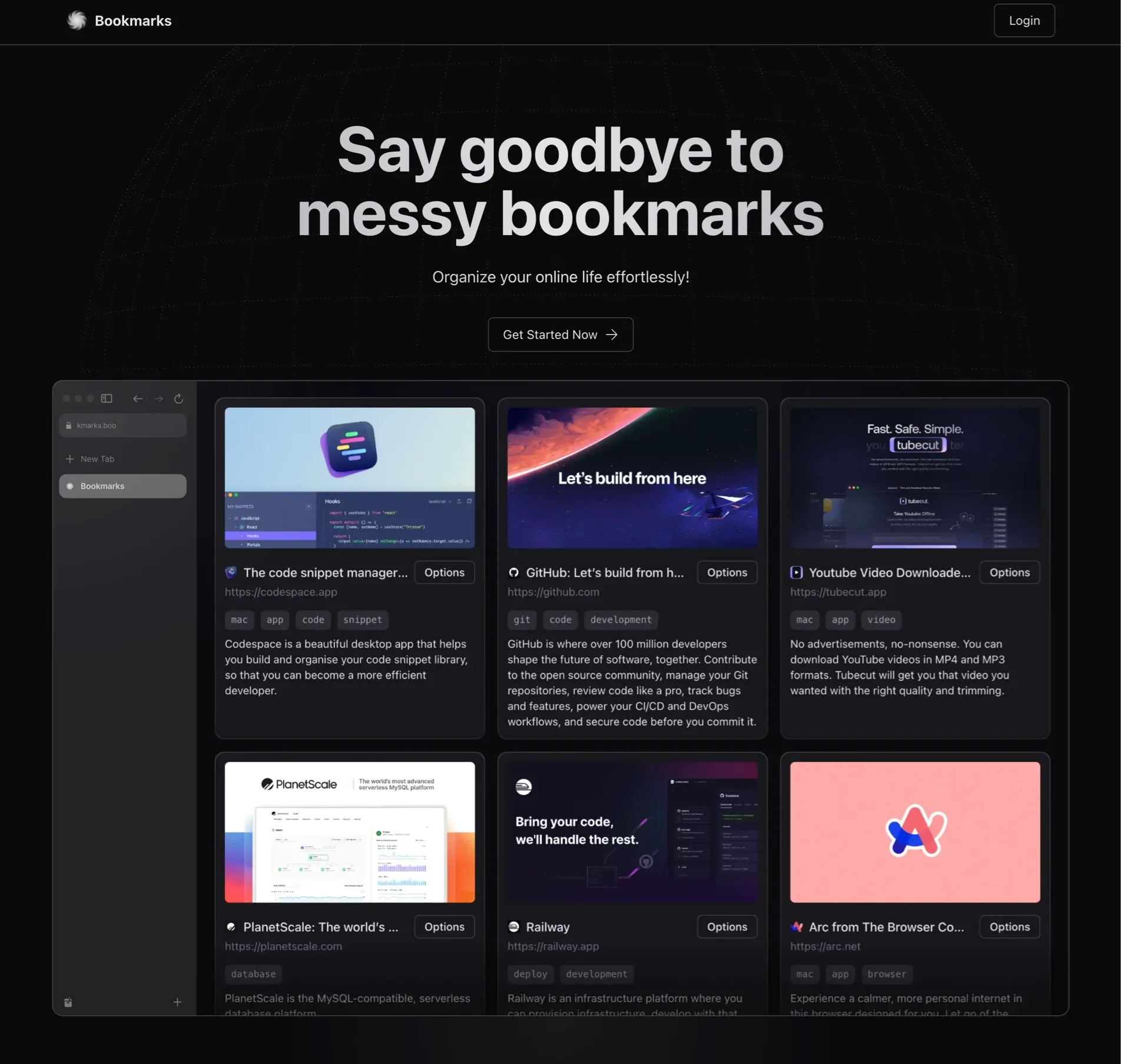 Bookmarks，落地页 网站设计灵感详情图 1