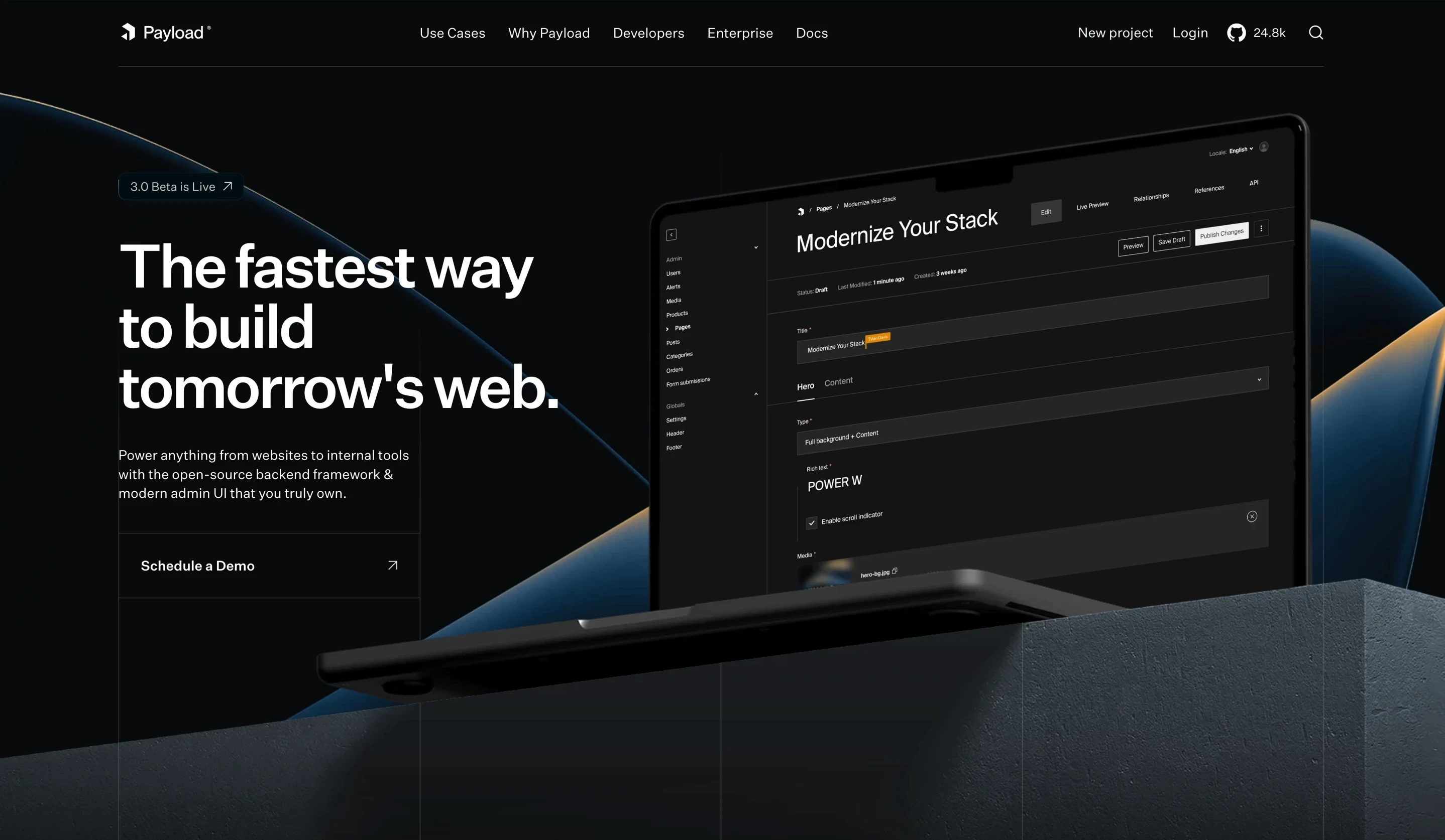 Payload，落地页、SaaS 网站设计灵感详情图 1