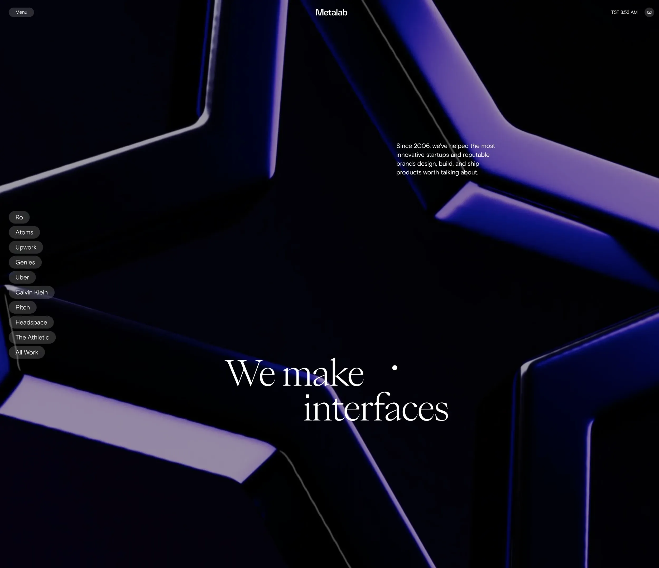 Metalab，落地页 网站设计灵感详情图 1